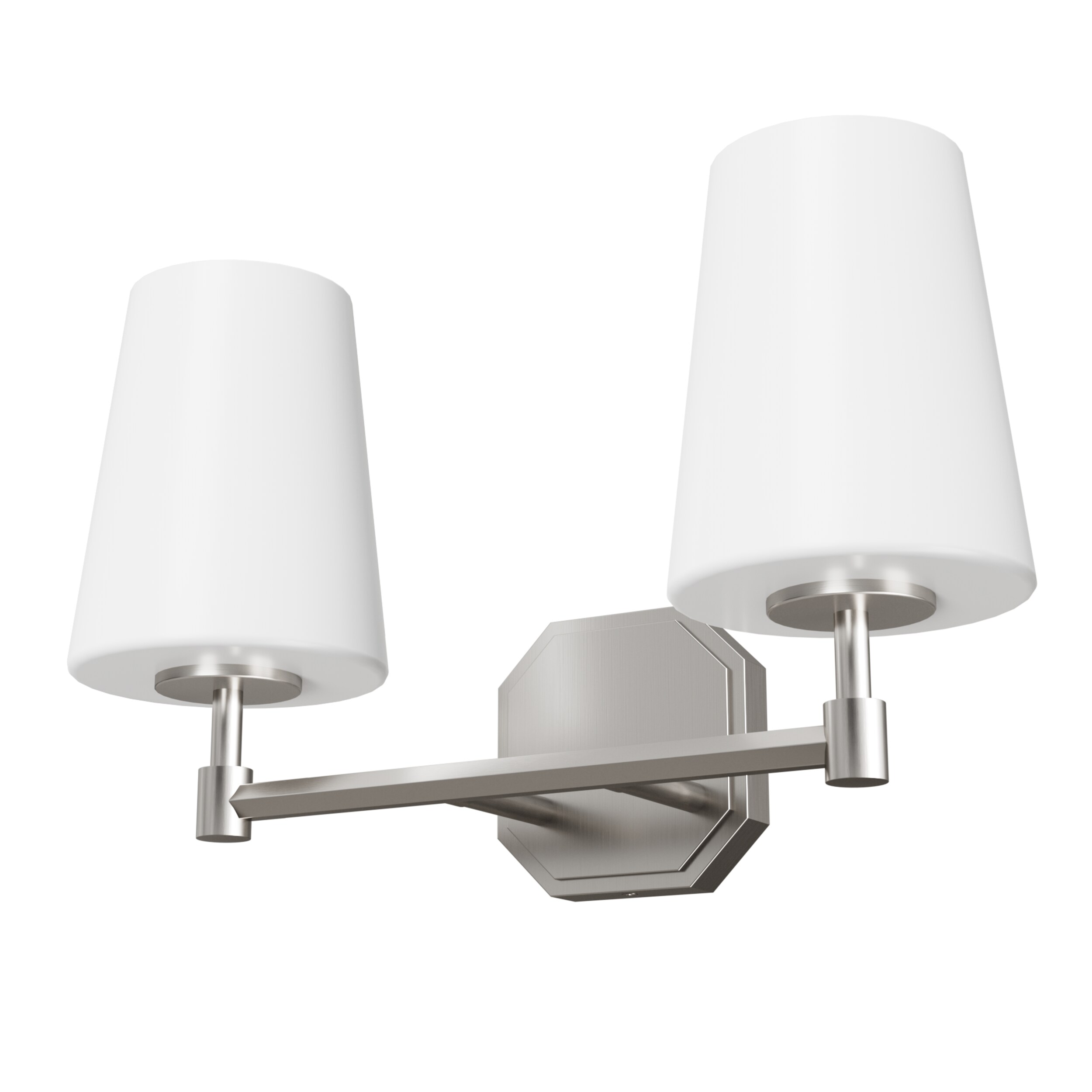 Hunter 19879 Nolita 6.5-in 2 -Light Brushed Nickel Modern/contemporary Vanity light