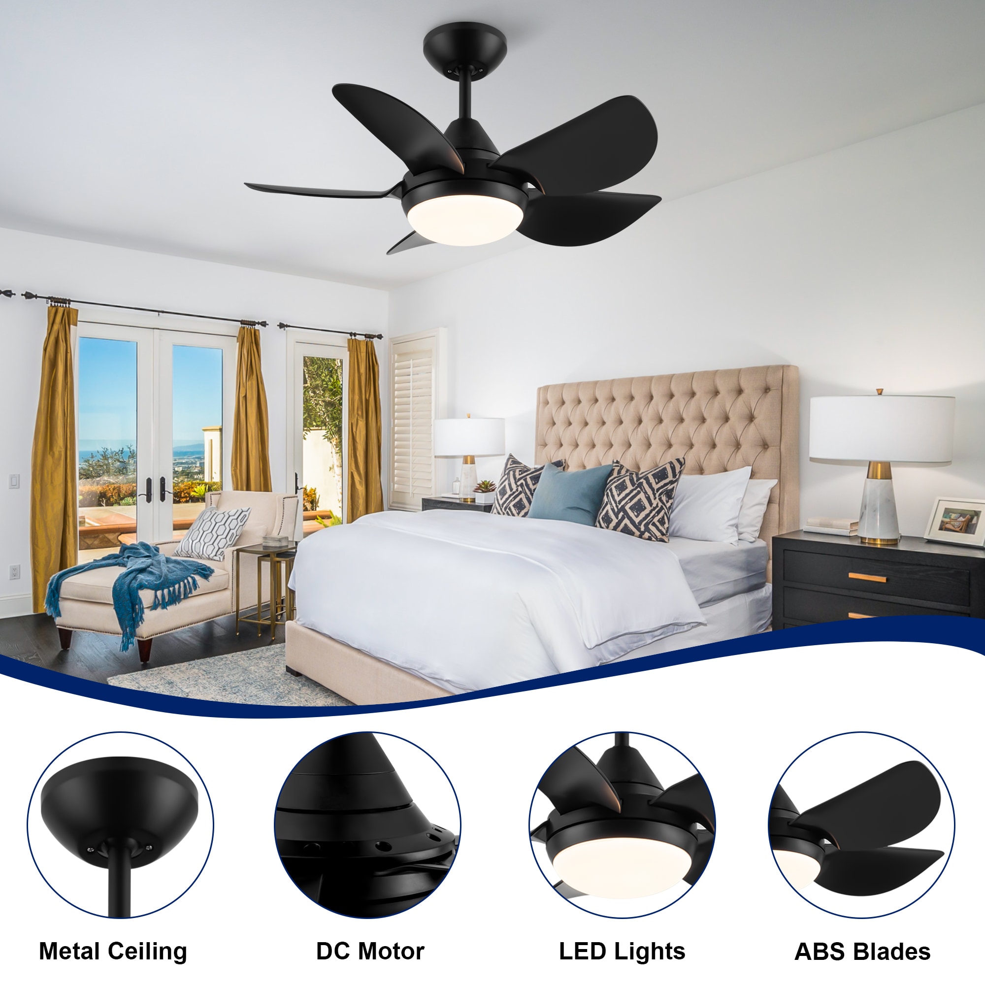 YUHAO LSAC1086BK302 Ceiling-Fans - View #4