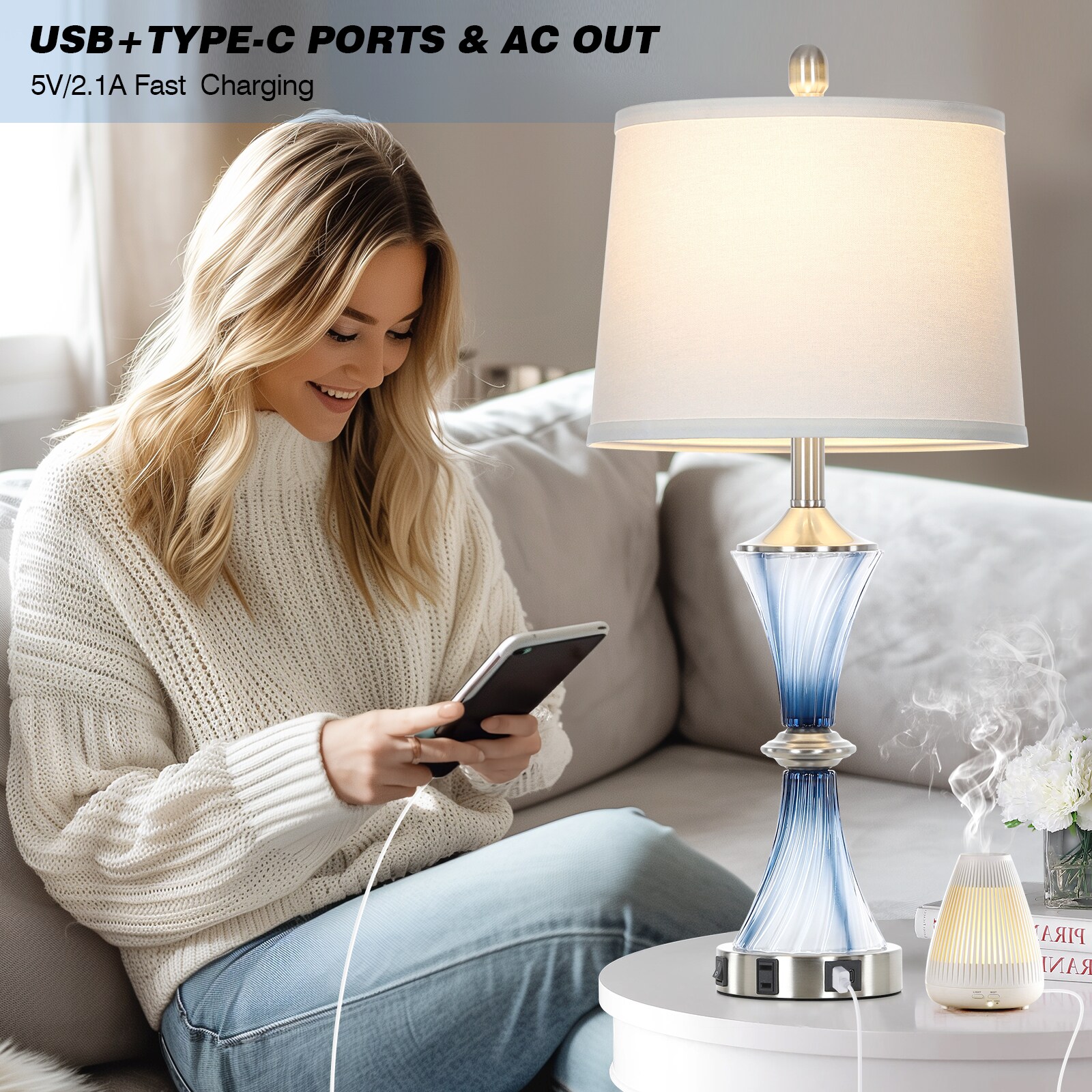 UrFurnishings TD-392 Table-Lamps - View #4
