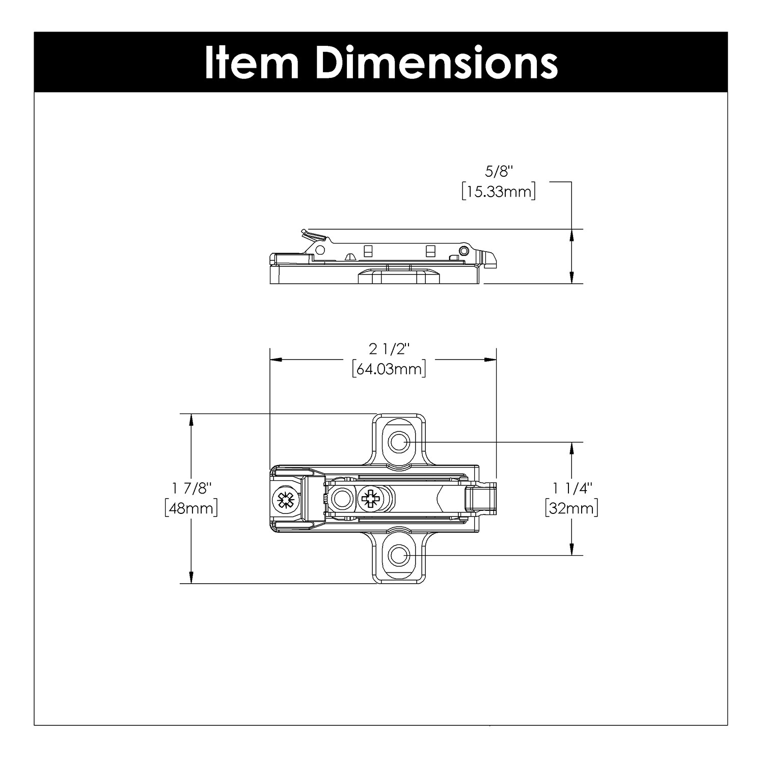 Hickory Hardware HH075225-14 Cabinet-Hinges - View #6