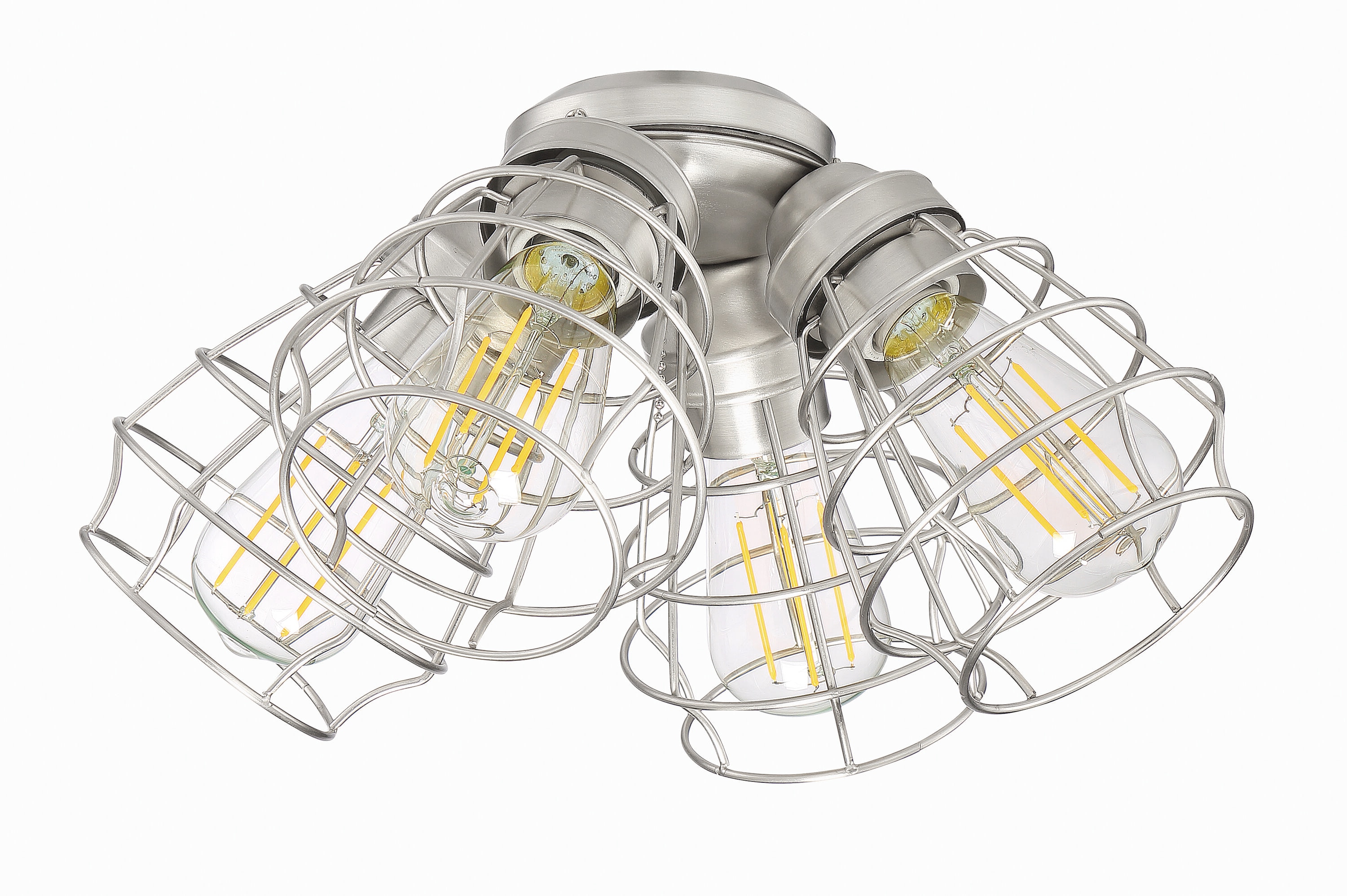 Craftmade LK405101-BNK-LED 15.87-in 4 -Light Silver LED Ceiling Fan Light Kit