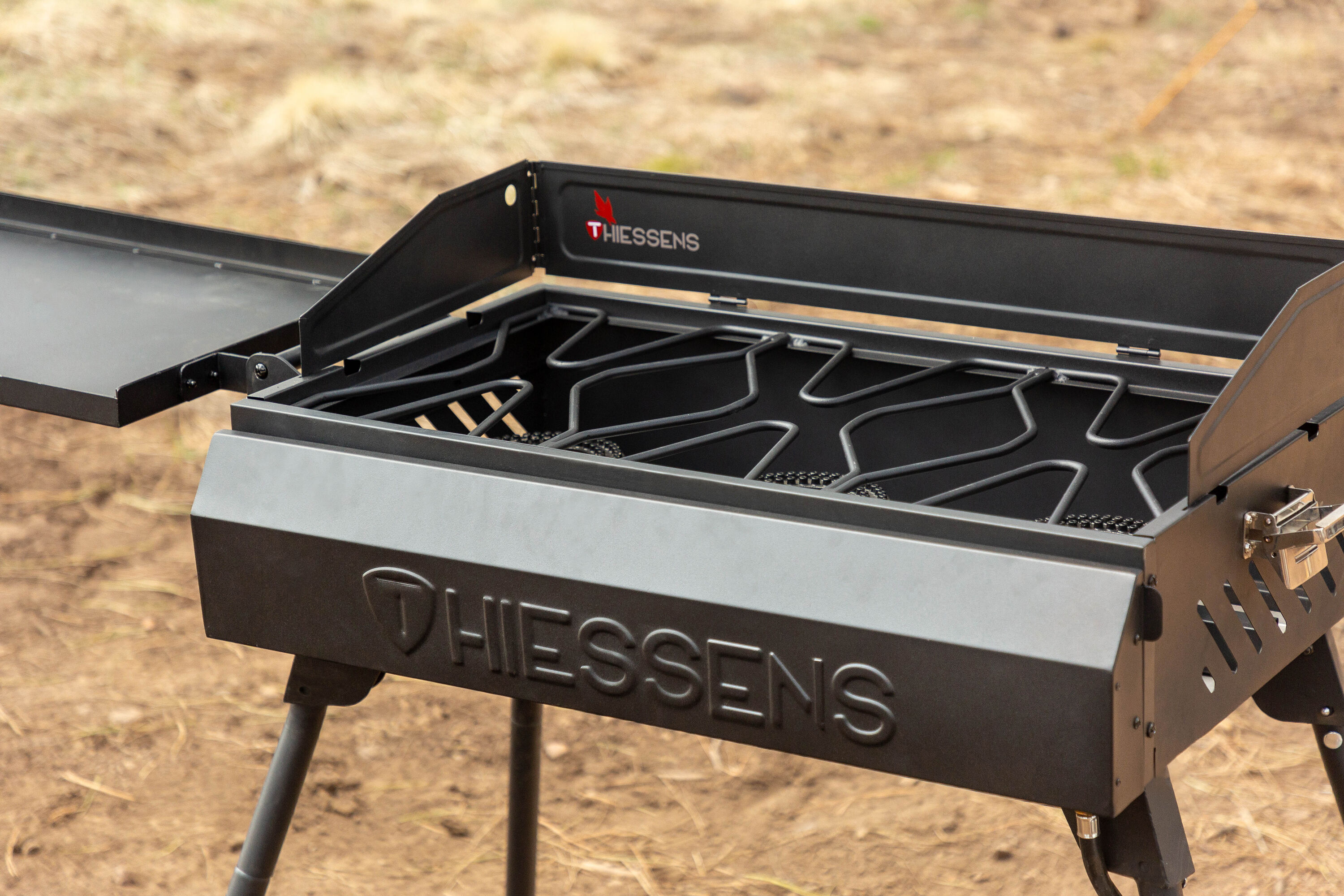 Thiessens Black 3-Burner Liquid Propane Gas Grill with Folding Side Shelf