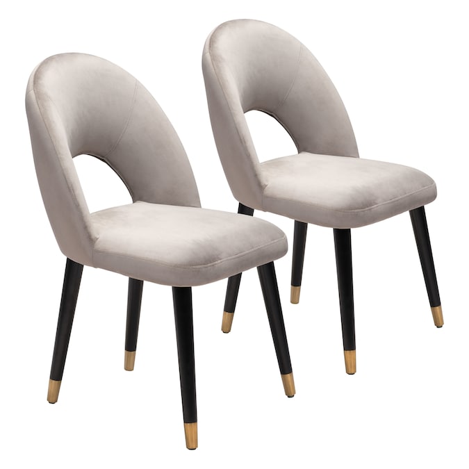 Zuo Modern Set Of 2 Miami Contemporary, Cut Out Dining Chair Velvet