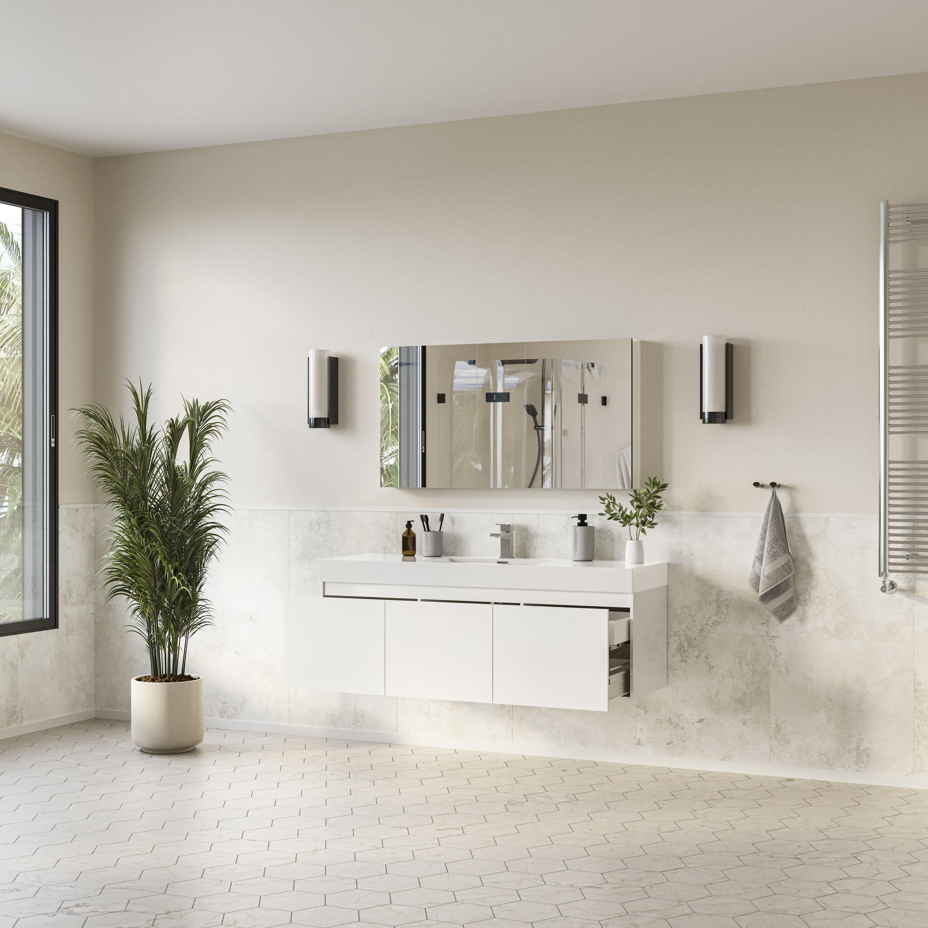Fresca FVN8041WH Bath-Vanity-Combo - View #5