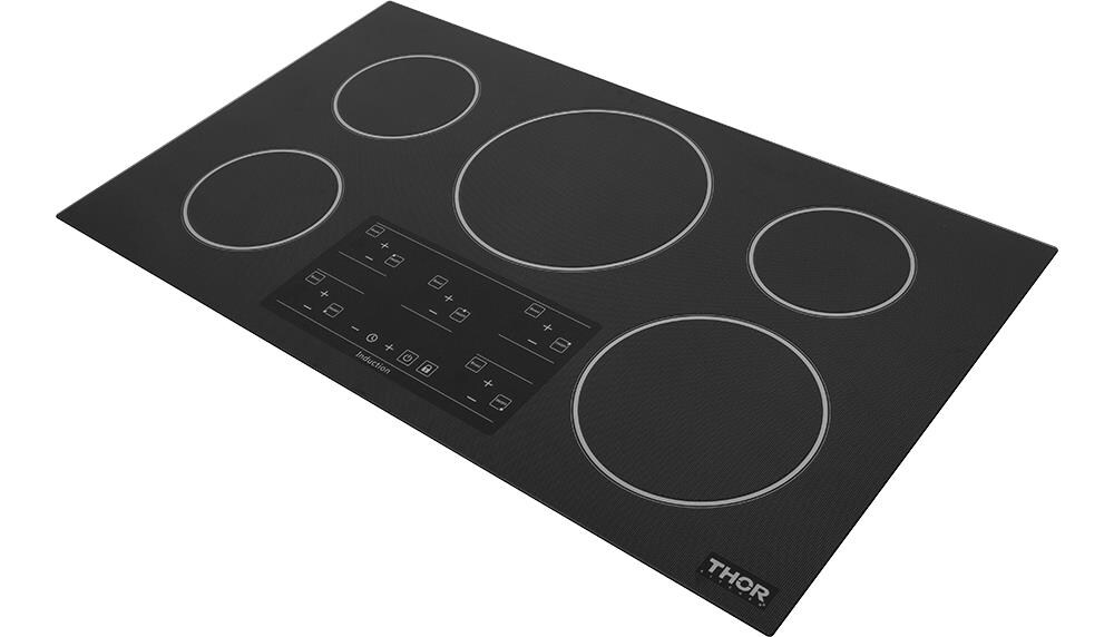 Thor Kitchen 36-in 5-Element Black Induction Cooktop (Common: 36-in ...