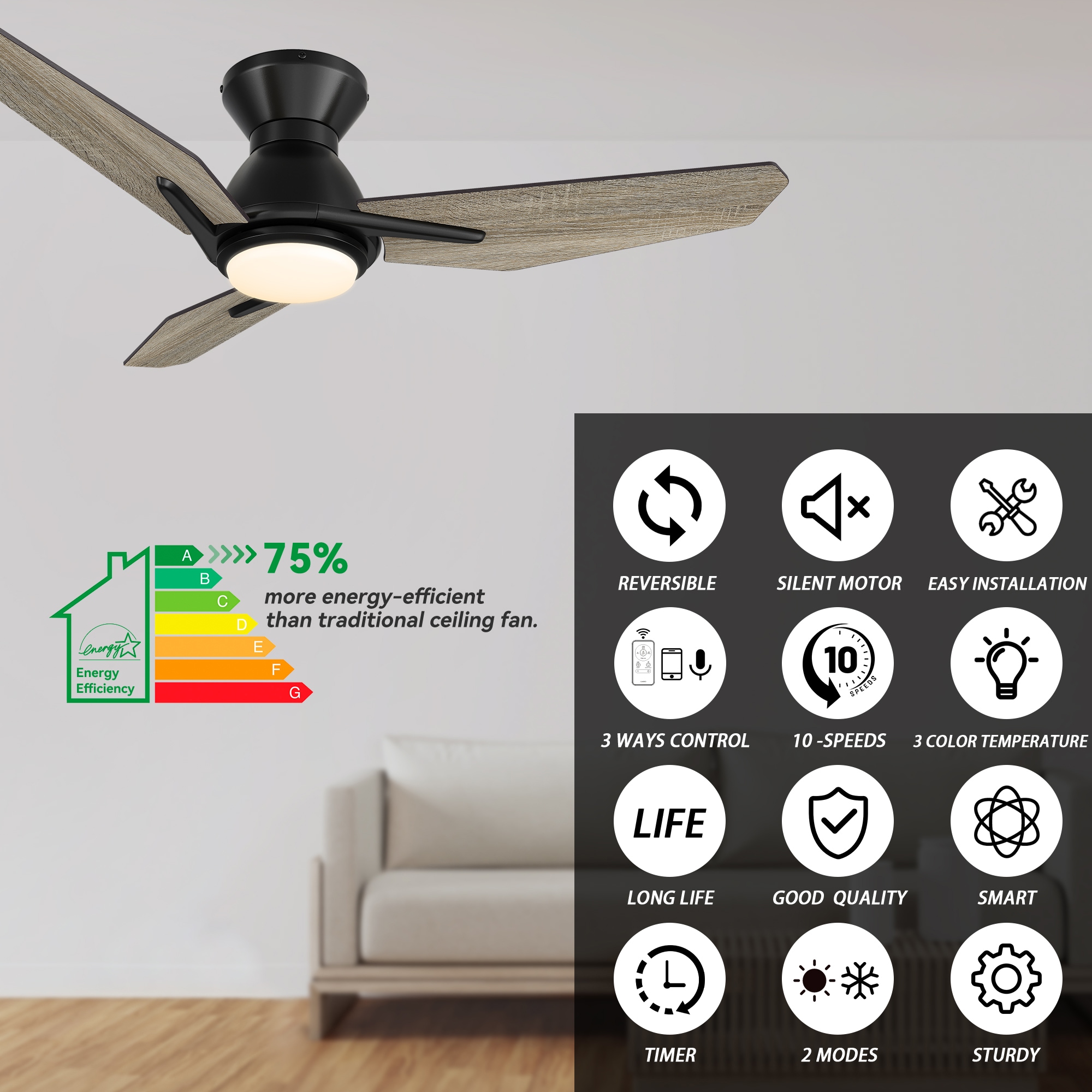 CARRO USA LS443J3-L11-BS-1-FM Ceiling-Fans - View #4