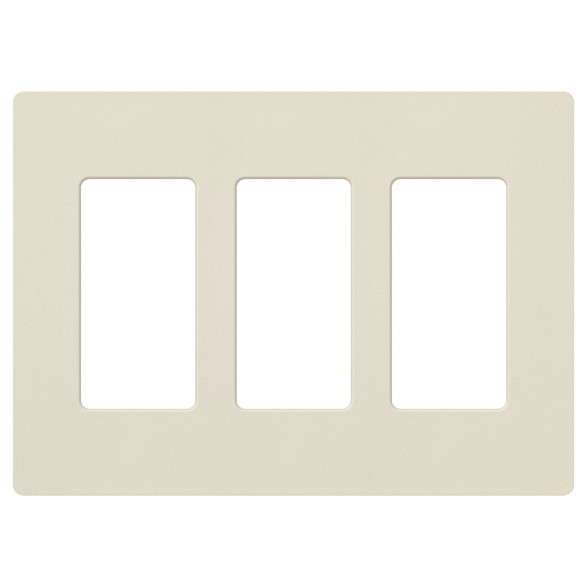 Lutron SC-3-PM Claro 3 -Gang Standard Size Pumice Plastic Indoor Screwless Decorator Wall Plate
