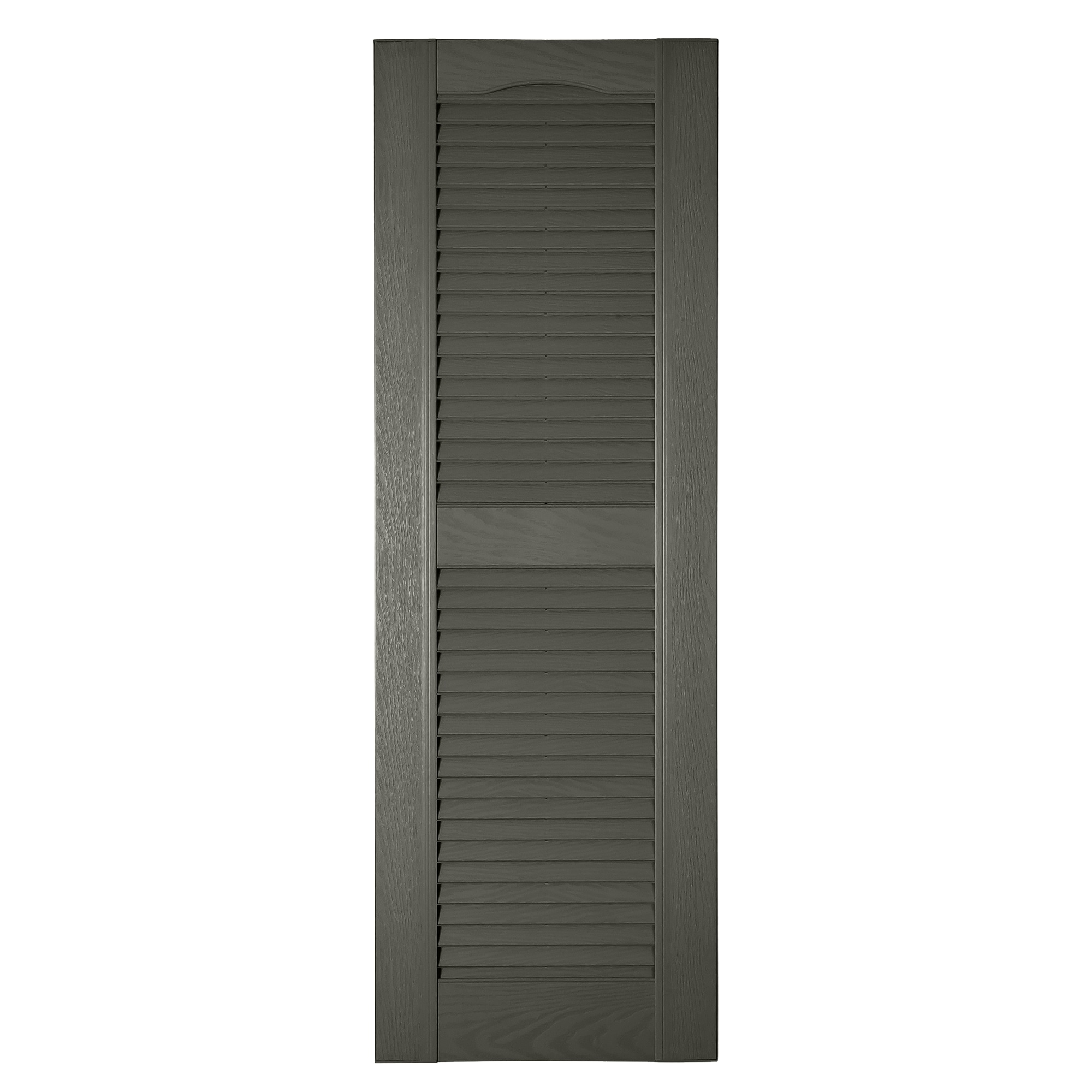 RELIABILT LVRCT1681352 16.25-in W x 81-in H Dove Gray Louvered Polypropylene Exterior Shutters ( 2 -Pack )