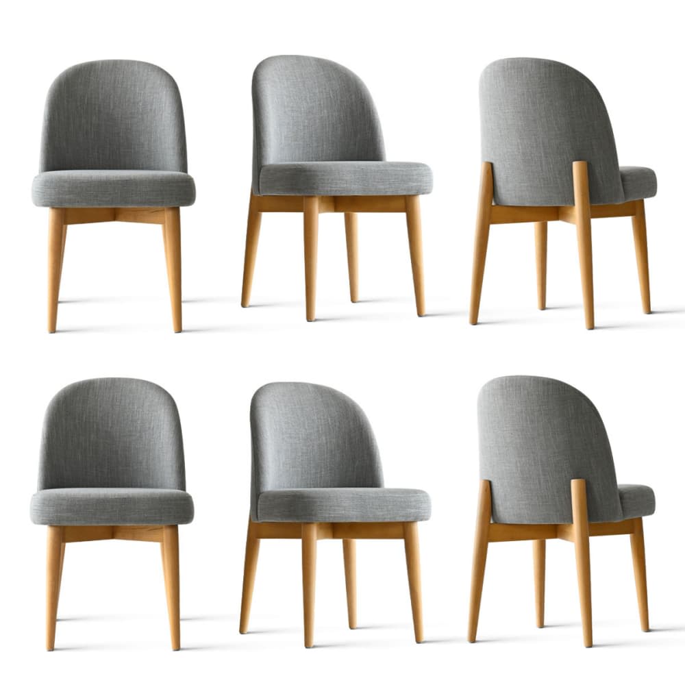 Maison Boucle HAVANA-WOOD-GREY6 Dining-Chairs - View #2