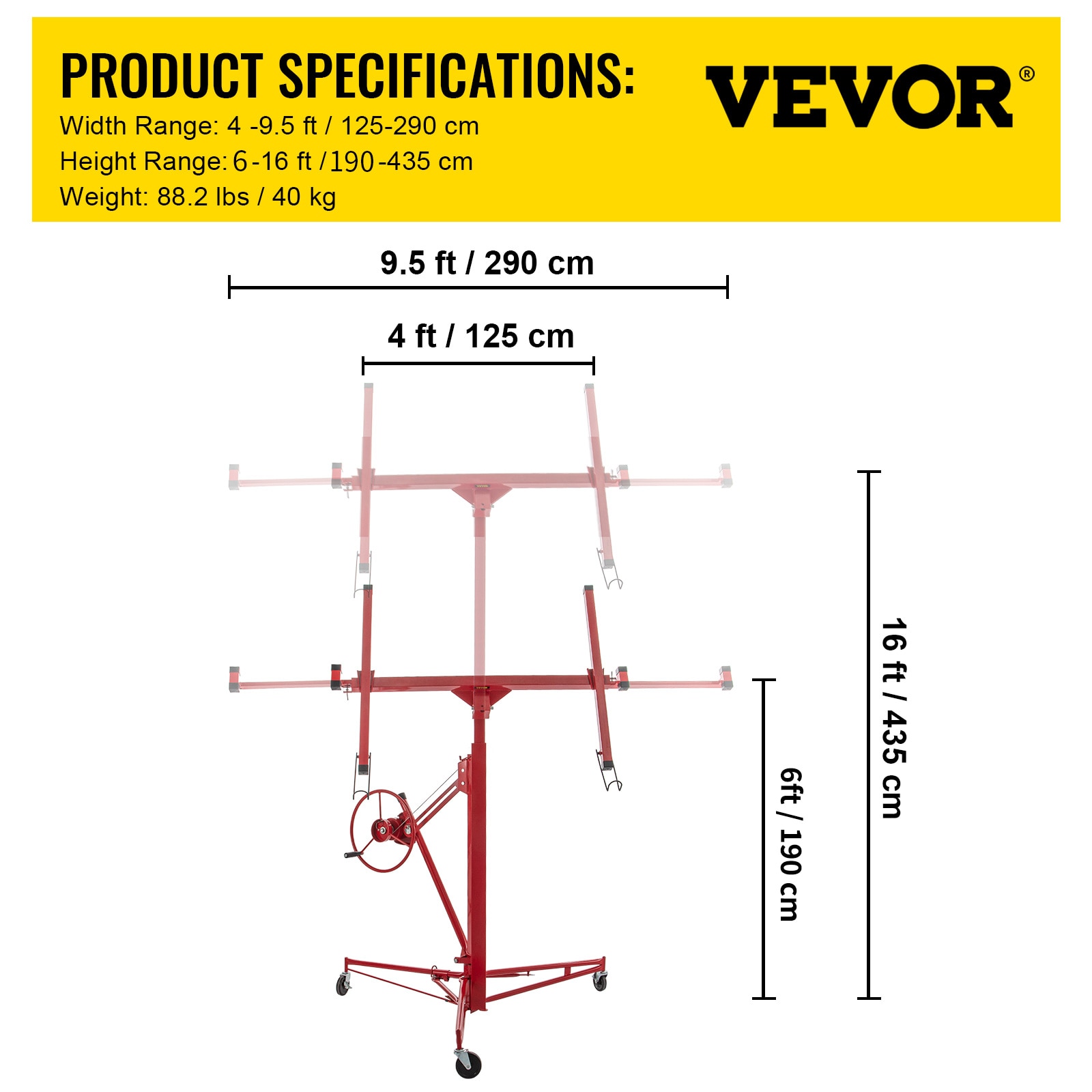 VEVOR SGBSJJHSB16FTDLQLV0 Drywall-Panel-Carriers - View #7