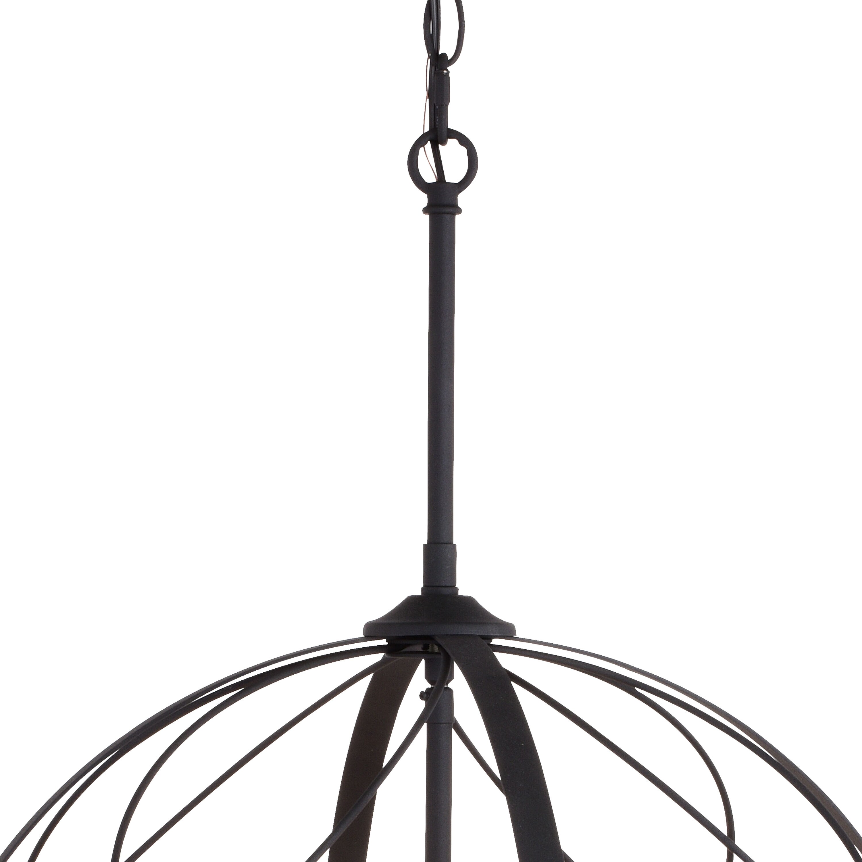 Montclare 21.25" Textured Black and White Ash Farmhouse Globe Pendant Light