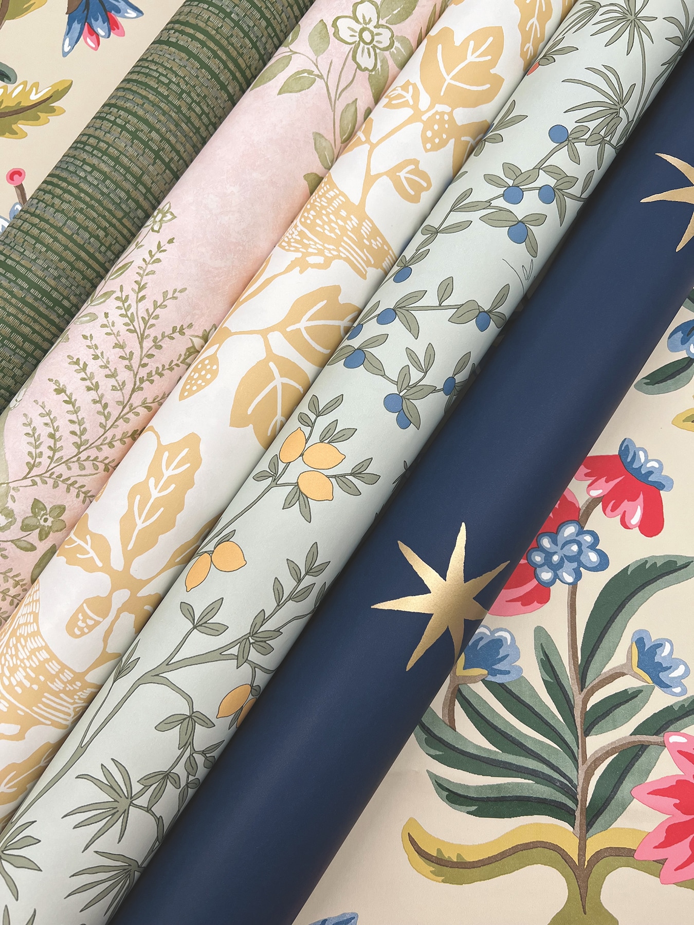 Ochre Yellow Damask Self-Adhesive Peel and Stick Wallpaper