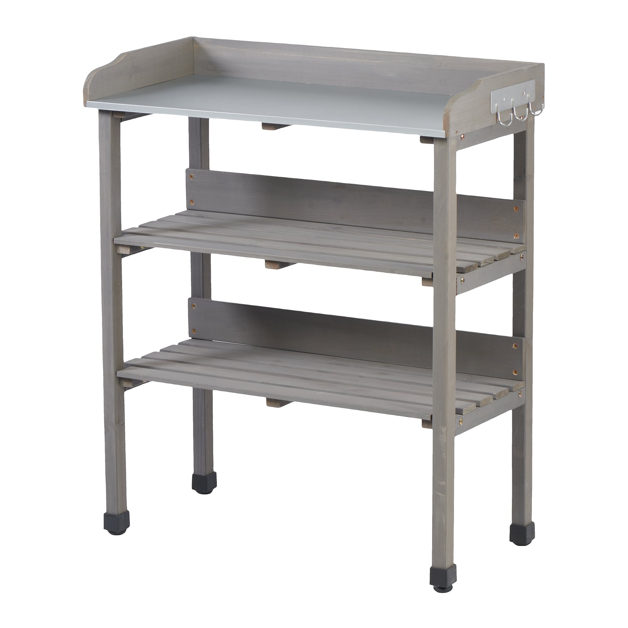Bybafun 30-in x 35.5-in x 14.5-in Gray Potting Bench