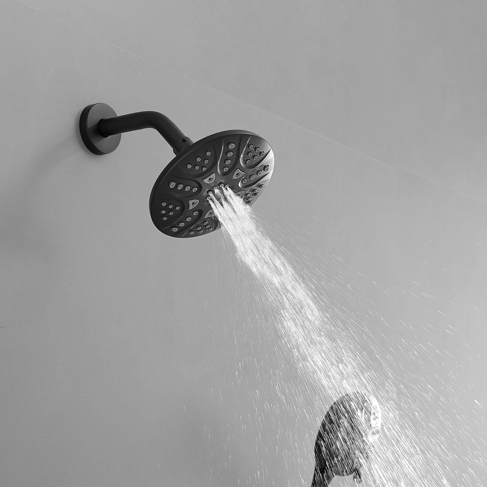 Matte Black Dual Function Rain Shower Faucet with Handheld