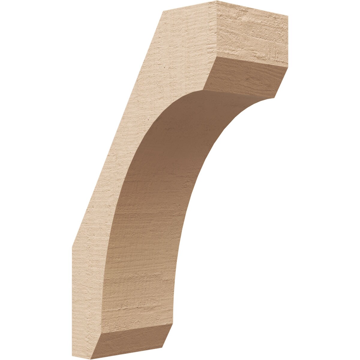 Ekena Millwork BRCUR03X06X10LECRCPR 3-in x 10-in x 6-in Primed Urethane Legacy Rough Cedar Woodgrain TimberThane KneeBrace
