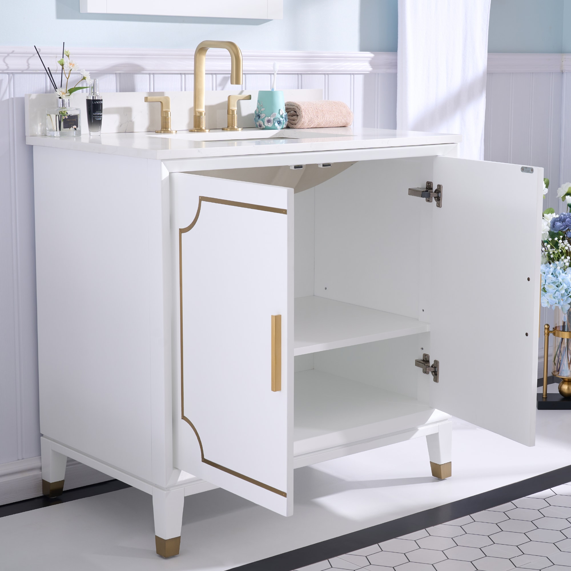 WELLFOR MELODY36QZ-WT Bath-Vanity-Combo - View #8