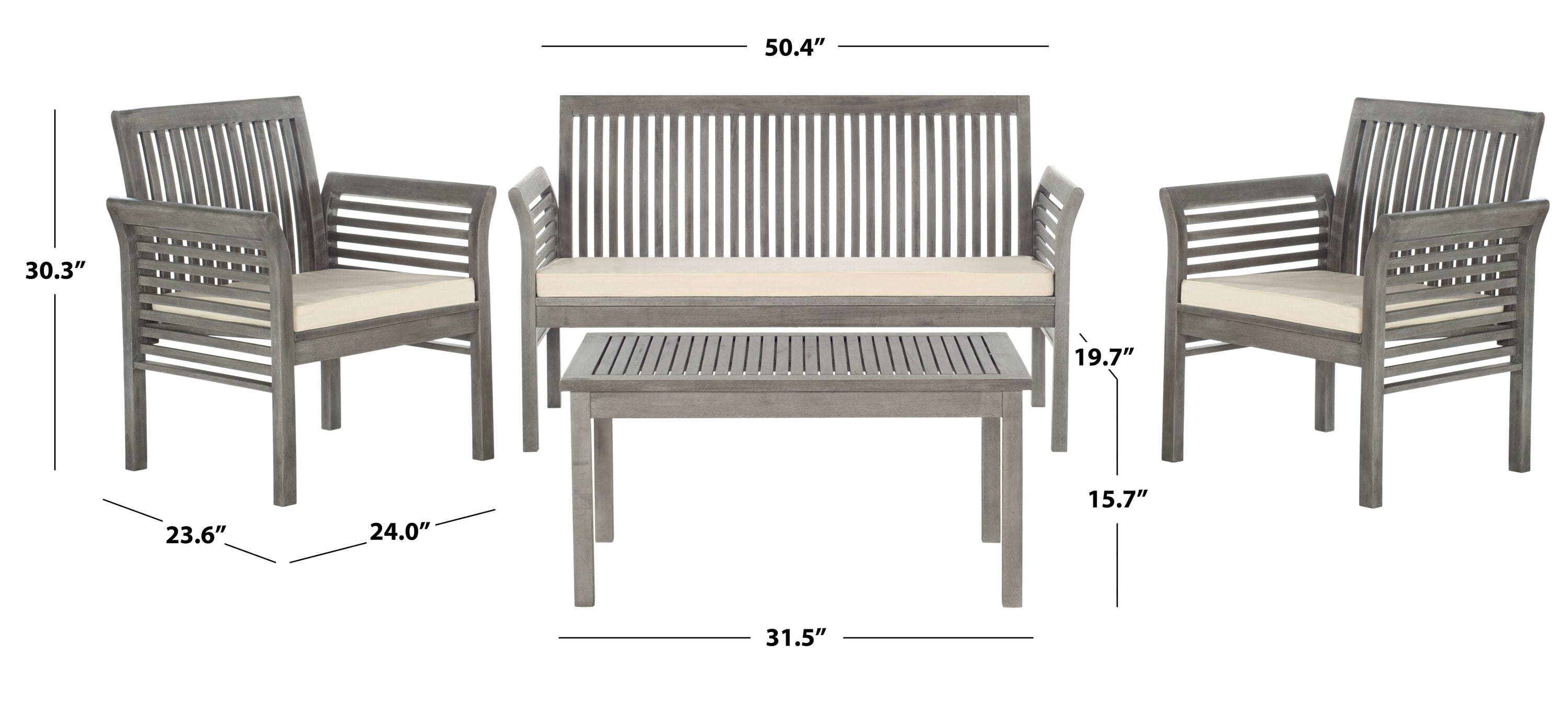Safavieh PAT7005B Patio-Conversation-Sets - View #7