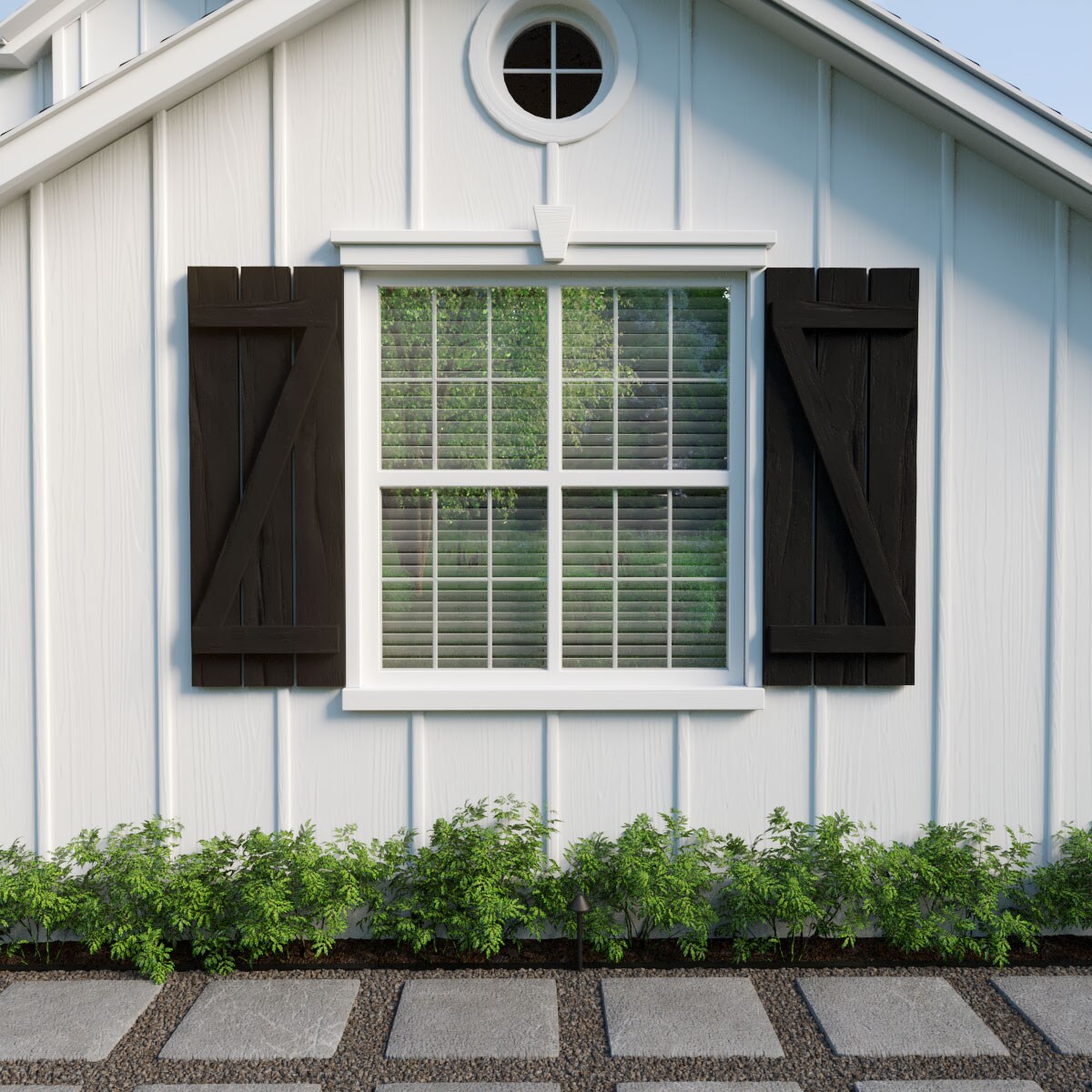 Ekena Millwork SHUBSZ17X26RWPR Exterior-Shutters - View #8