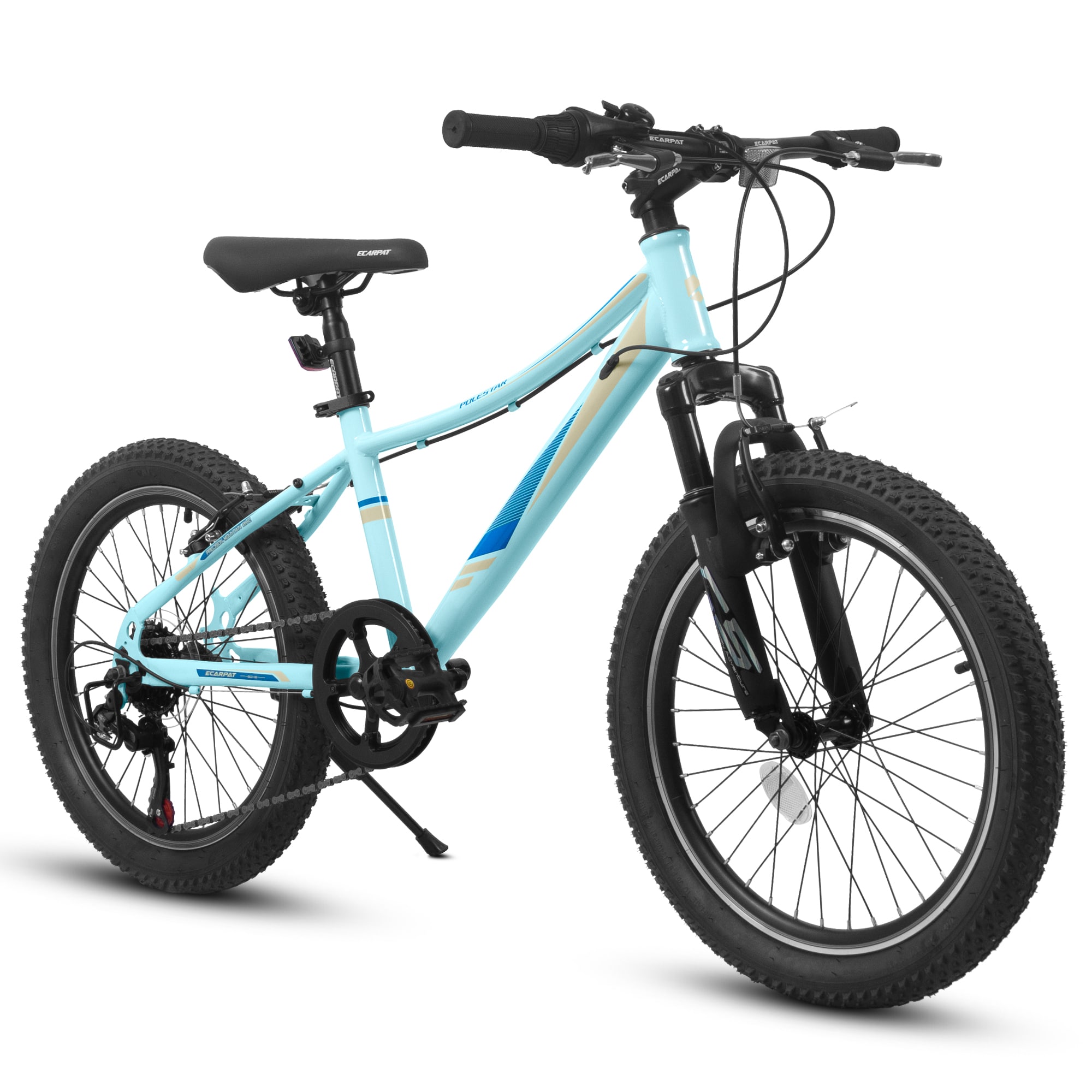 LOVMOR 20 inch Children Bicycle Shock Absorbing Front Fork 7-Speed V-brakes Mountain Tire Boys and Girls Kids Bike for Outdoor Adventure #SF-Y-W2563P295767