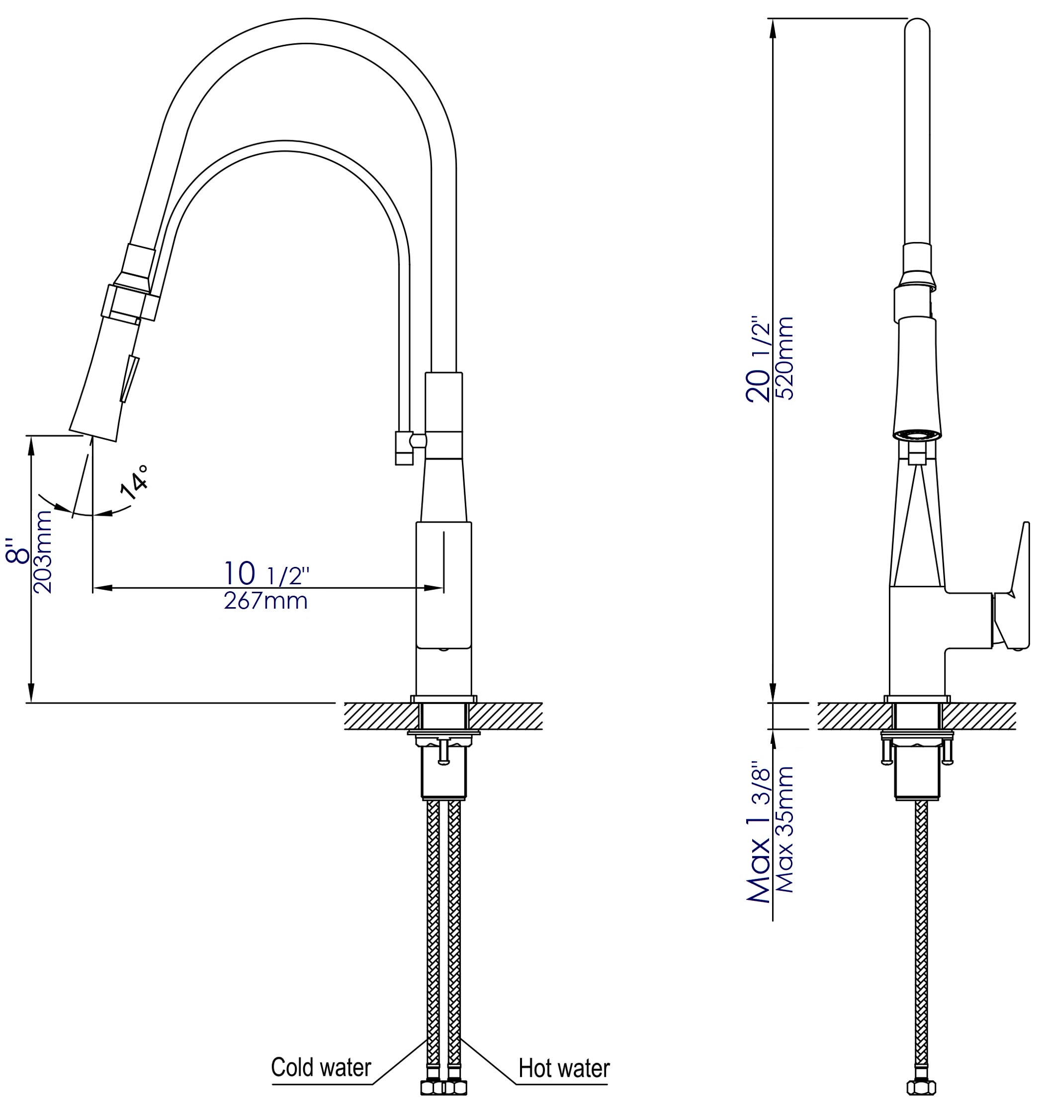ALFI ABKF3023-BN Kitchen-Faucets - View #6