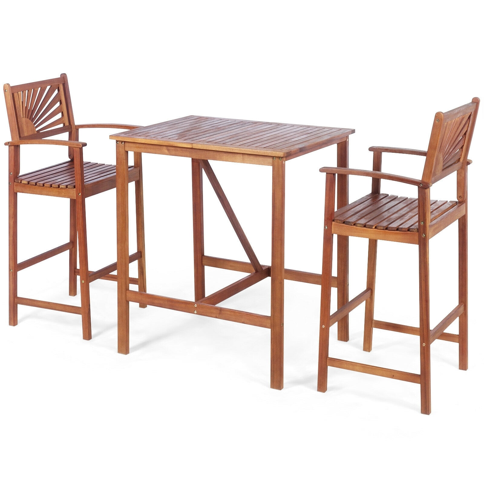 LIVIZA TDS10736 Natural Acacia Patio Bar