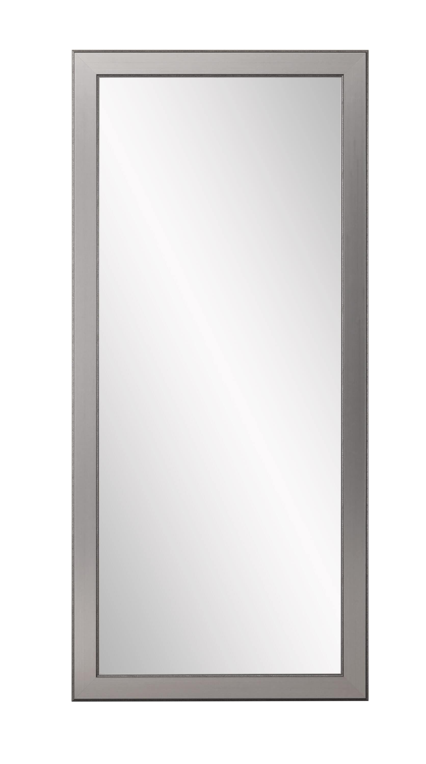 BrandtWorks AV12NM 25.5-Inches W x 70.5-Inches H Rectangle Silver/Ribbed Framed Full Length Vanity Mirror