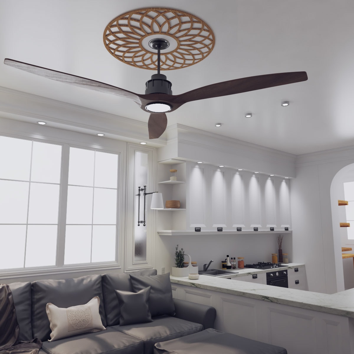 Ekena Millwork CMWP24X24X0250CNRO Ceiling-Medallions - View #13