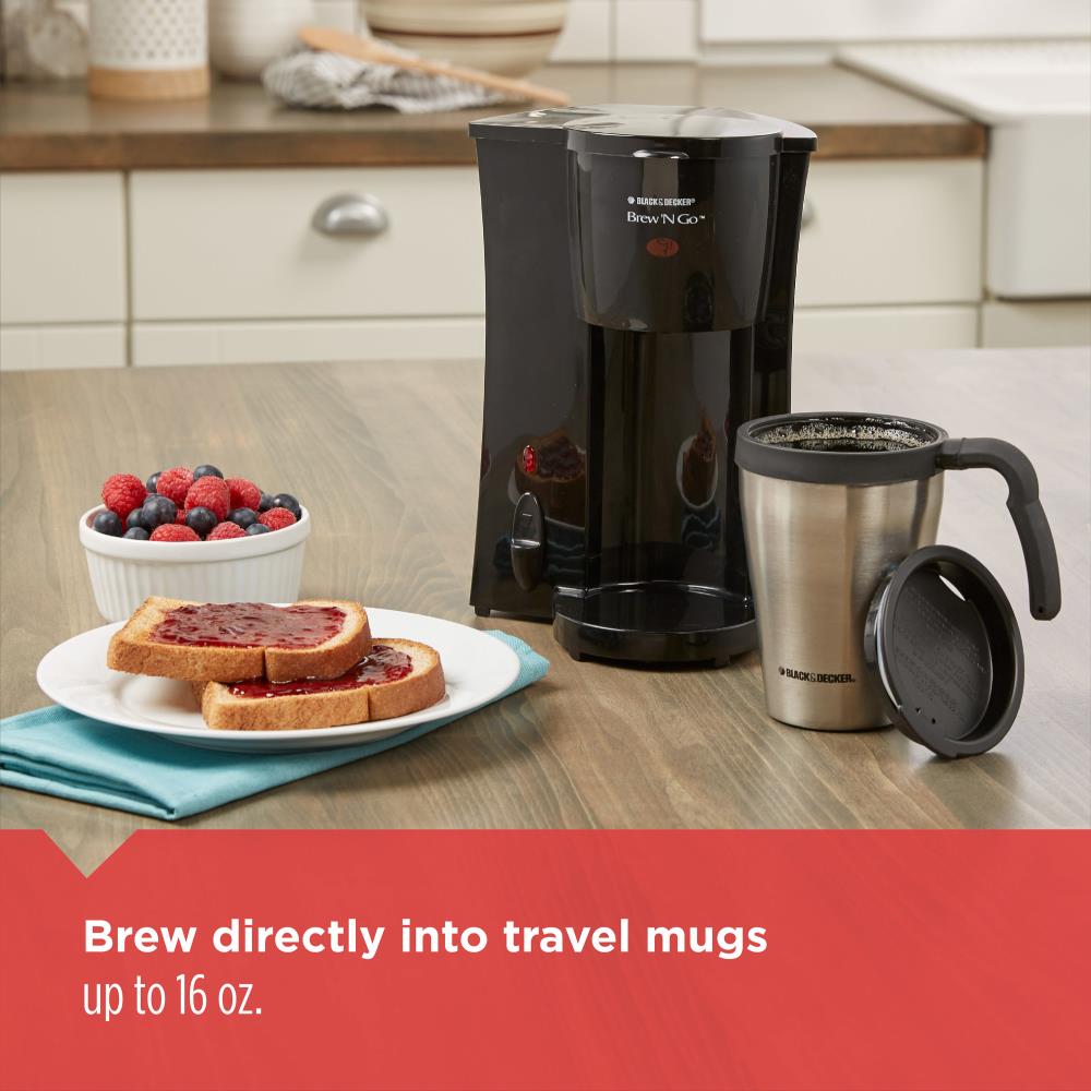 BLACK AND DECKER BREW 'N GO COFFEE MAKER 1 CUP TRAVEL MUG for sale online