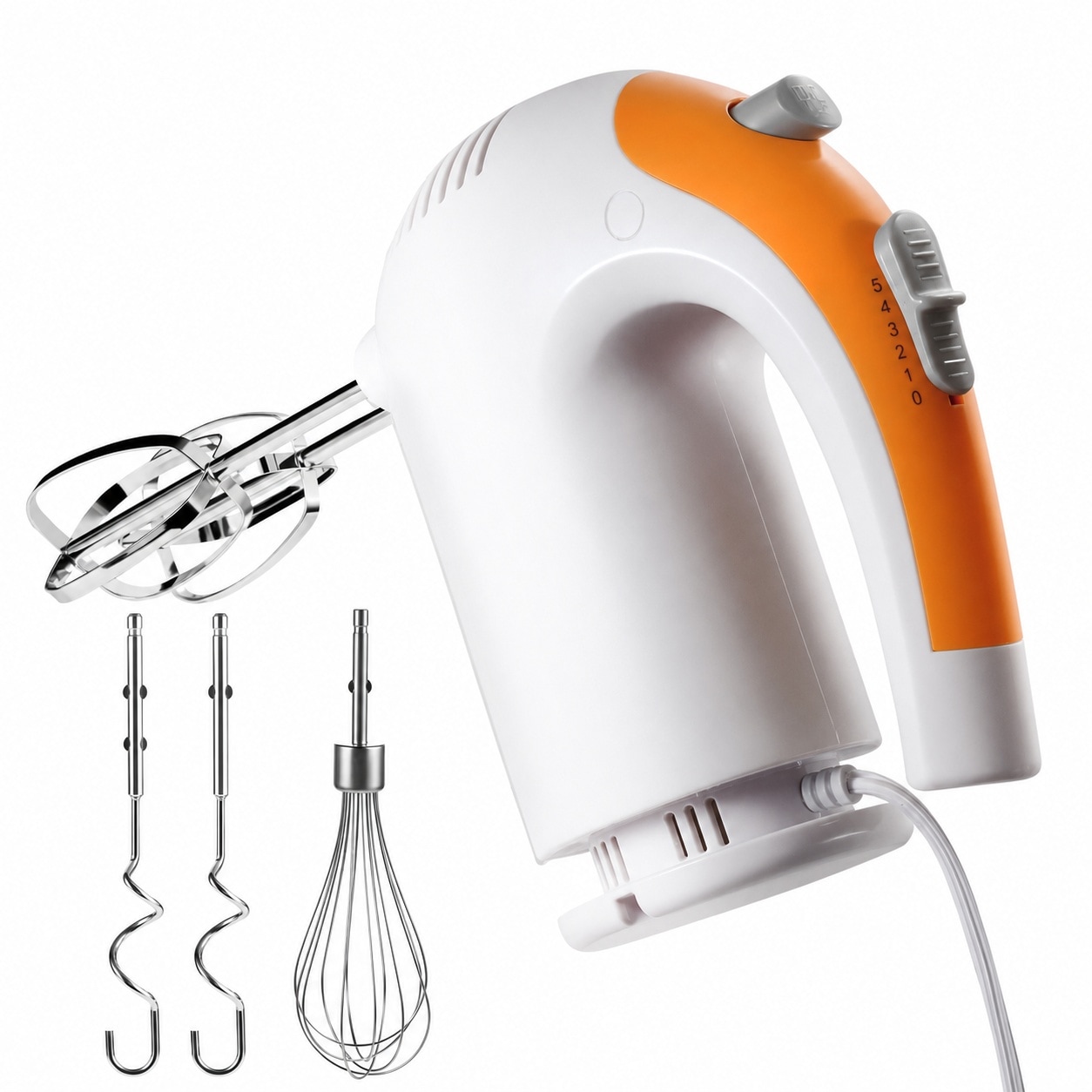 Aoibox -  300W Electric Hand Mixer with 5 Stainless Steel Attachments and 5 Speed Settings for Ba...