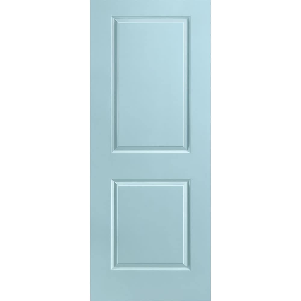 Masonite 1316001 Traditional 32-in x 80-in Sea Mist 2-panel square Smooth Solid core Prefinished Molded composite Slab Door
