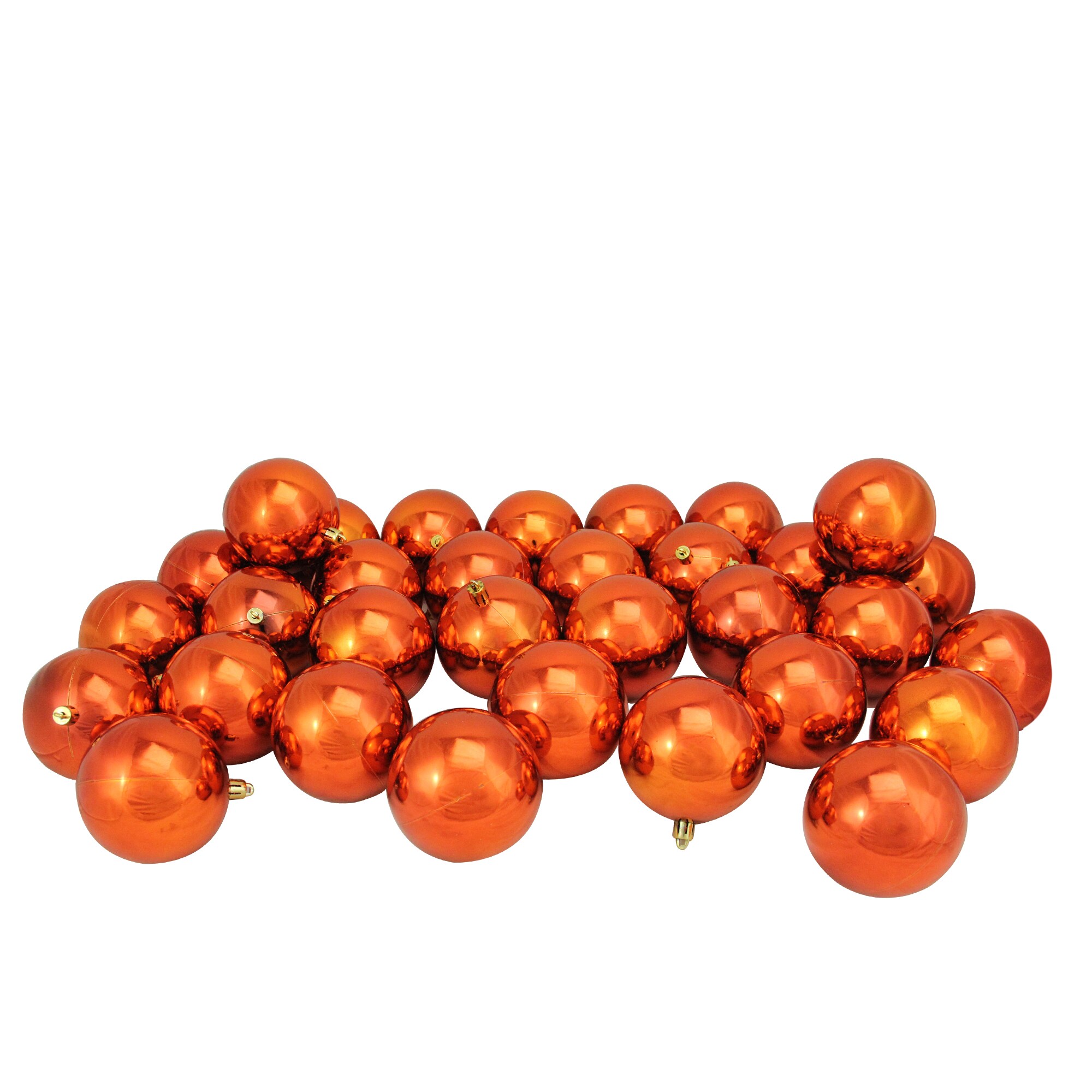 Northlight 31752272 32 -Pack Orange Ball Standard Indoor Ornament set Shatterproof