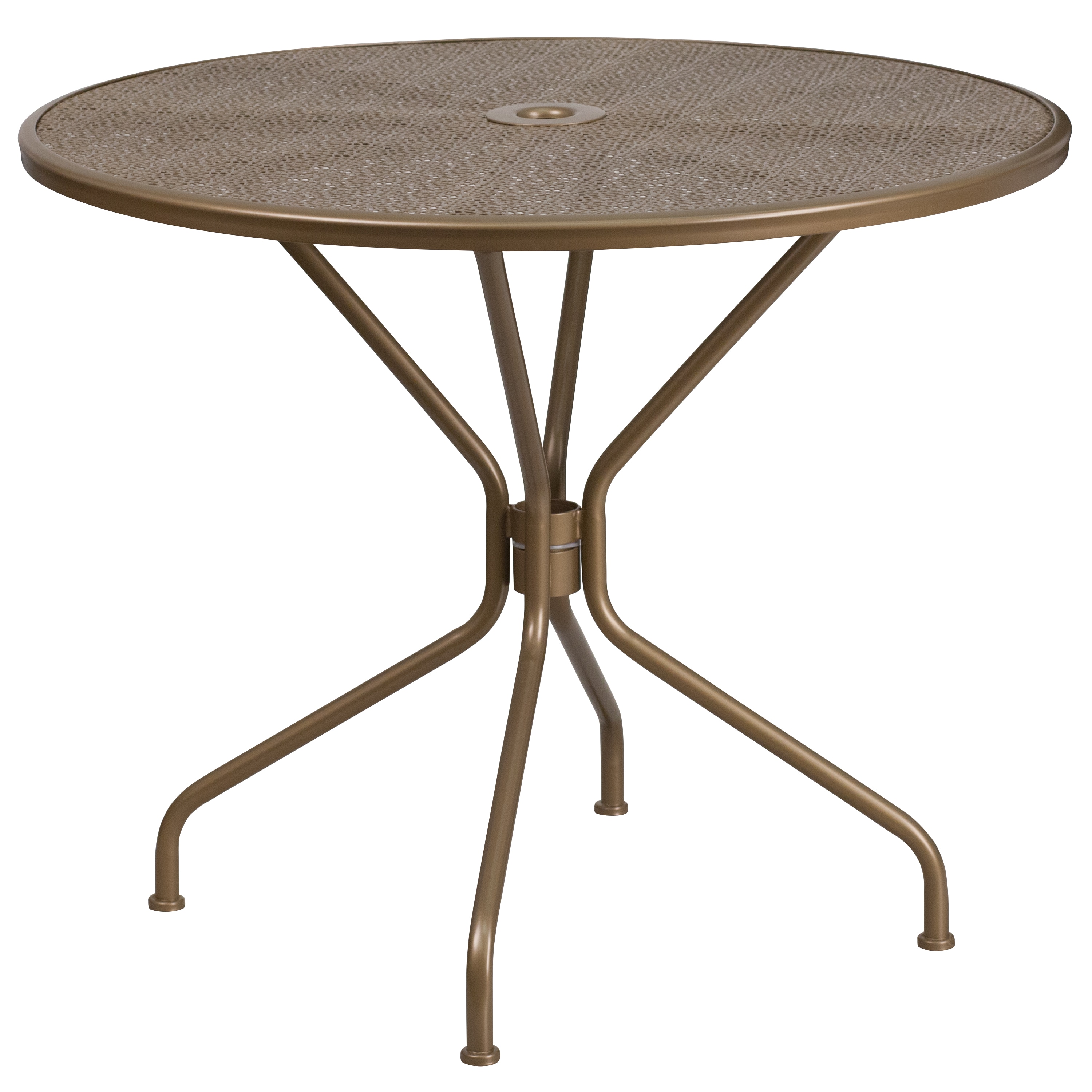 Flash Furniture 889142057611 Oia Round Outdoor Dining 35.25-in W x 35.25-in L with Umbrella Hole