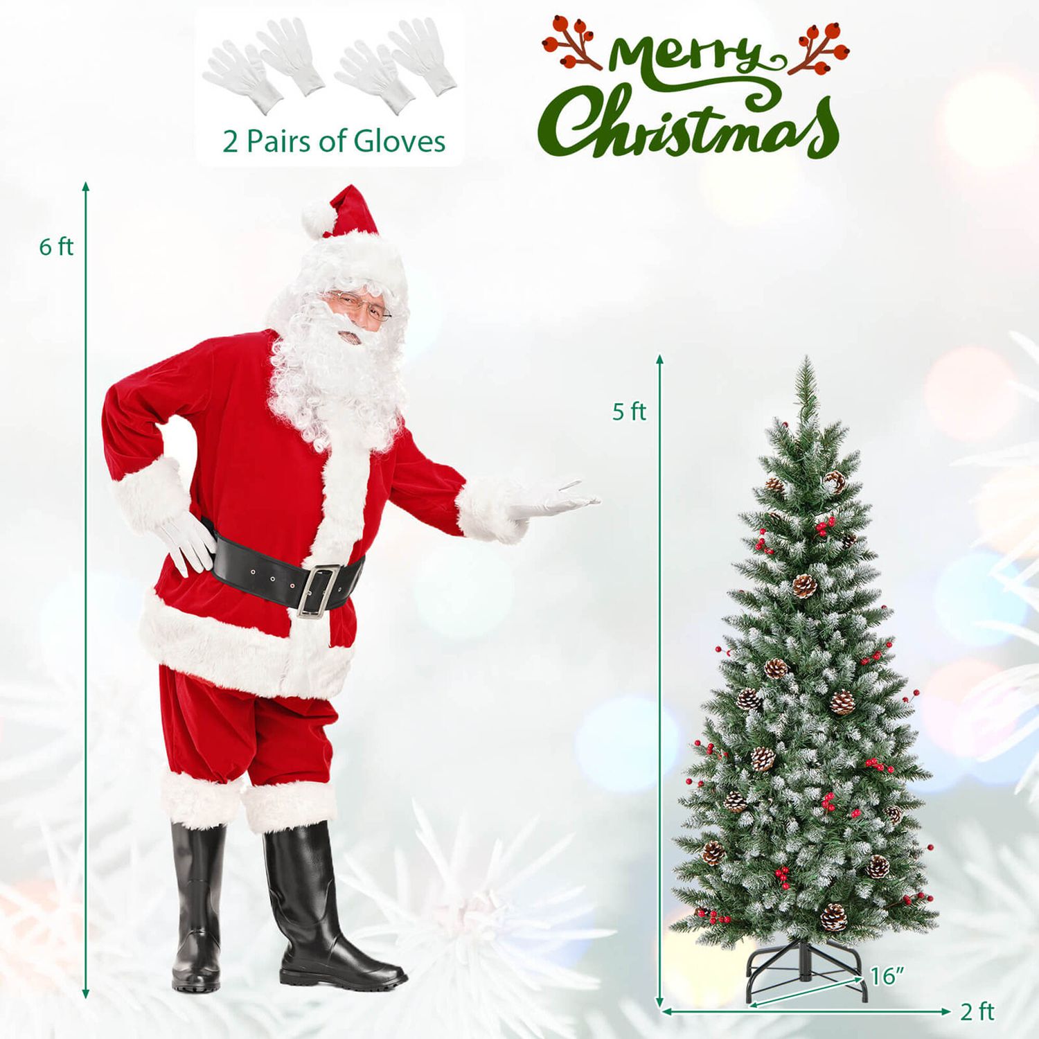 Costway CSHY000447 Artificial-Christmas-Trees - View #4