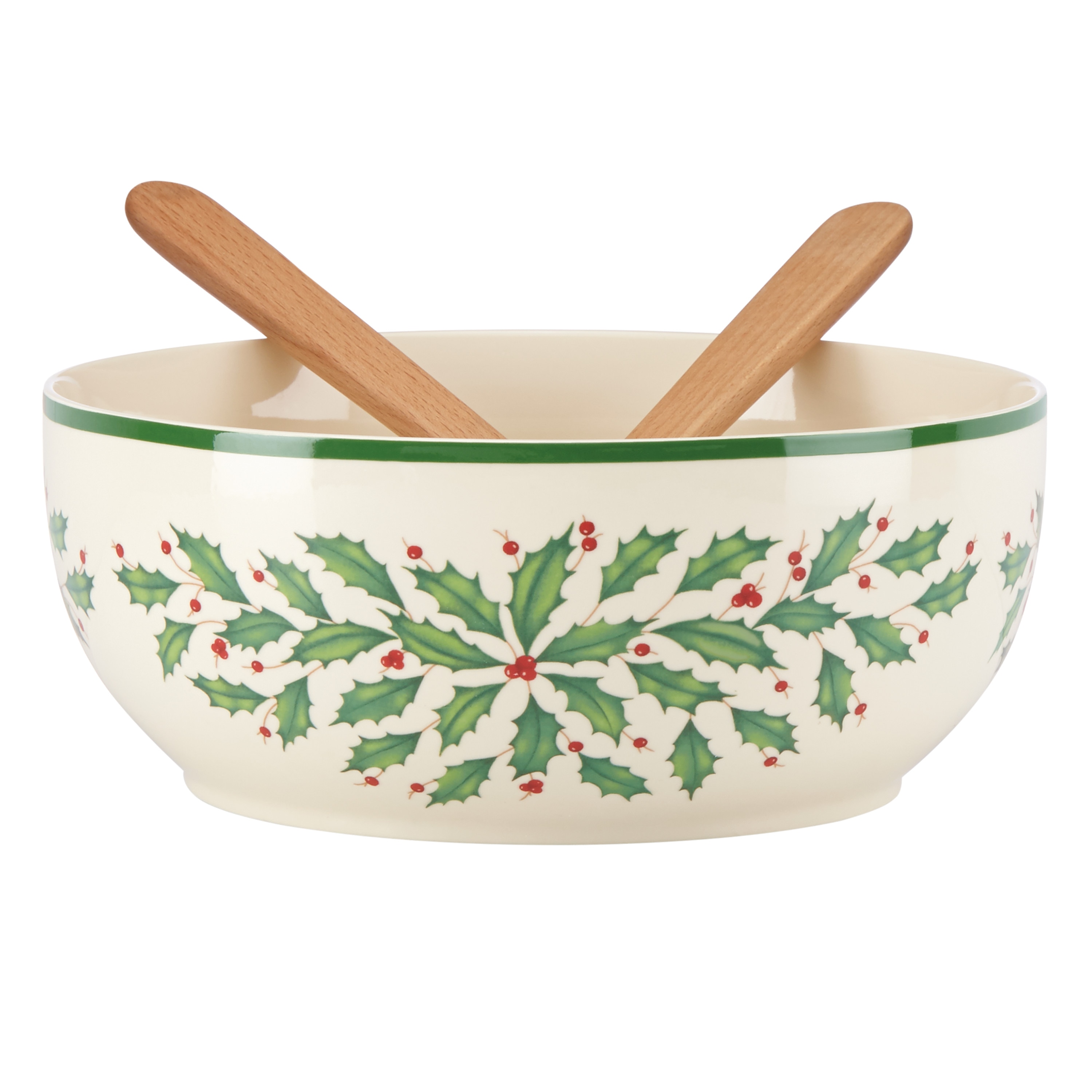 LENOX 853767 Lenox Holiday Salad Bowl and 2 Servers