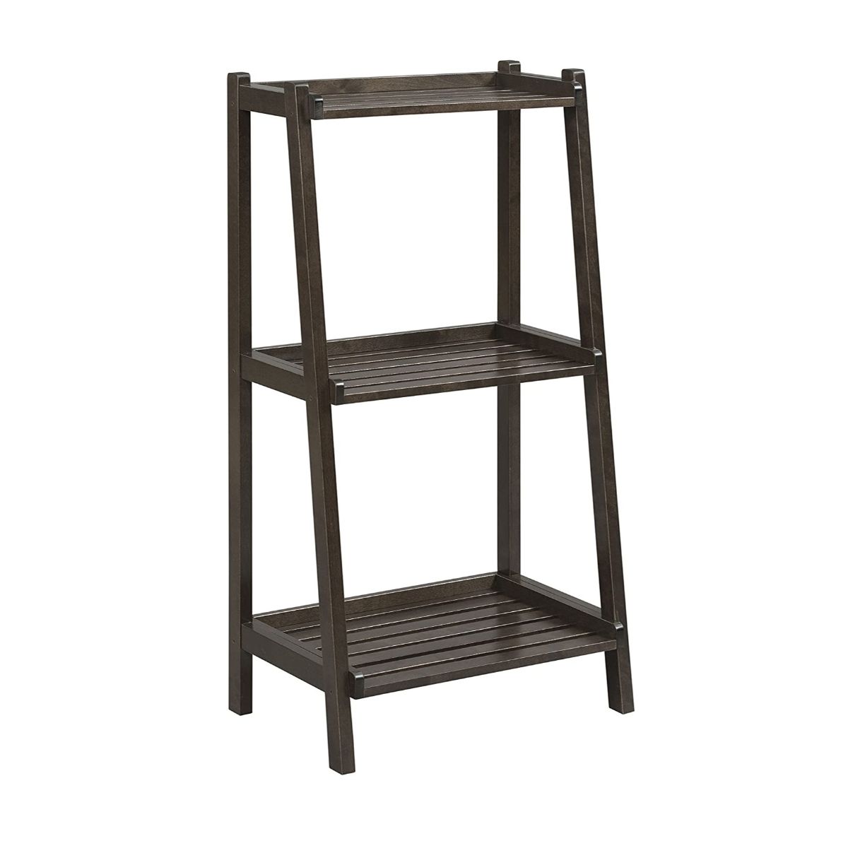 HomeRoots 4000380033 Espresso Wood 3 -Shelf Bookcase ( 22-in W x 42-in H x 13.75-in D ) Painted