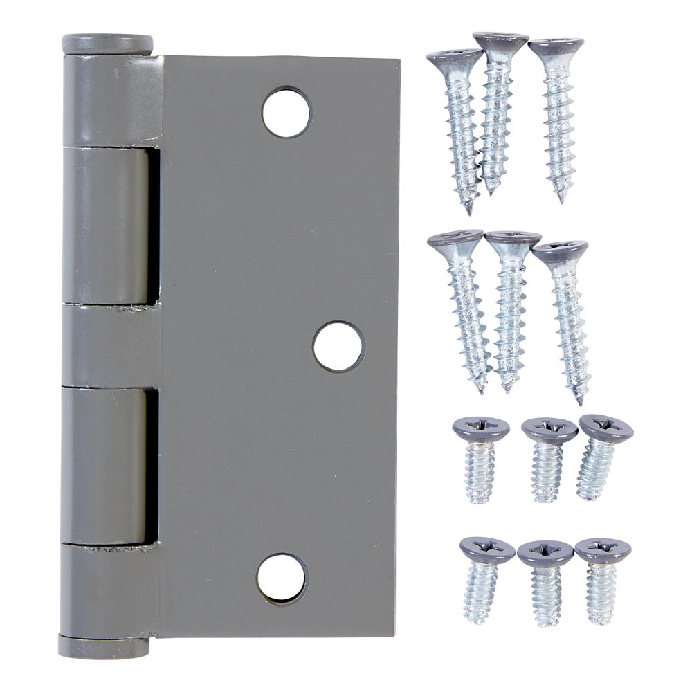 National Hardware N236-017 3-1/2-in H Gray Mortise Interior/Exterior Door Hinge