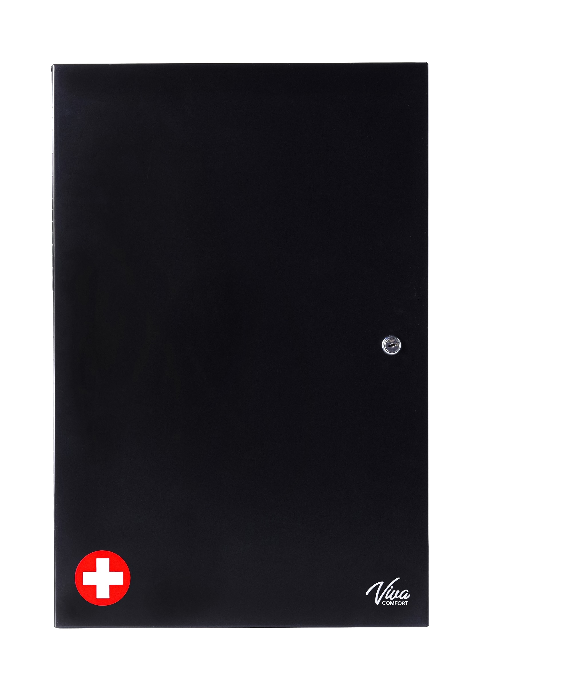 Viva Comfort 16-in x 24-in Wall Mount Steel Large Black Double Door Locking Narcotics Medicine Cabinet with Dual Lock