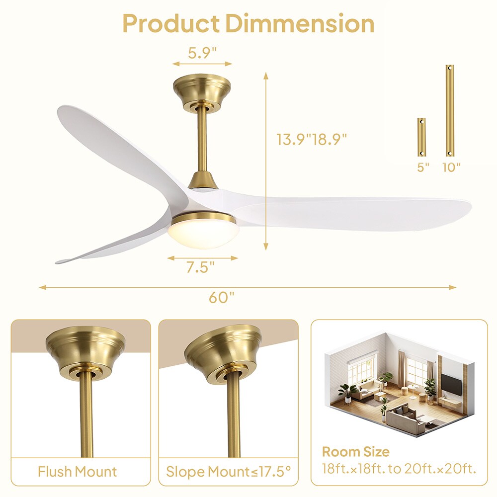 Sofucor LW-60K030SMTY-BG-WH Ceiling-Fans - View #4
