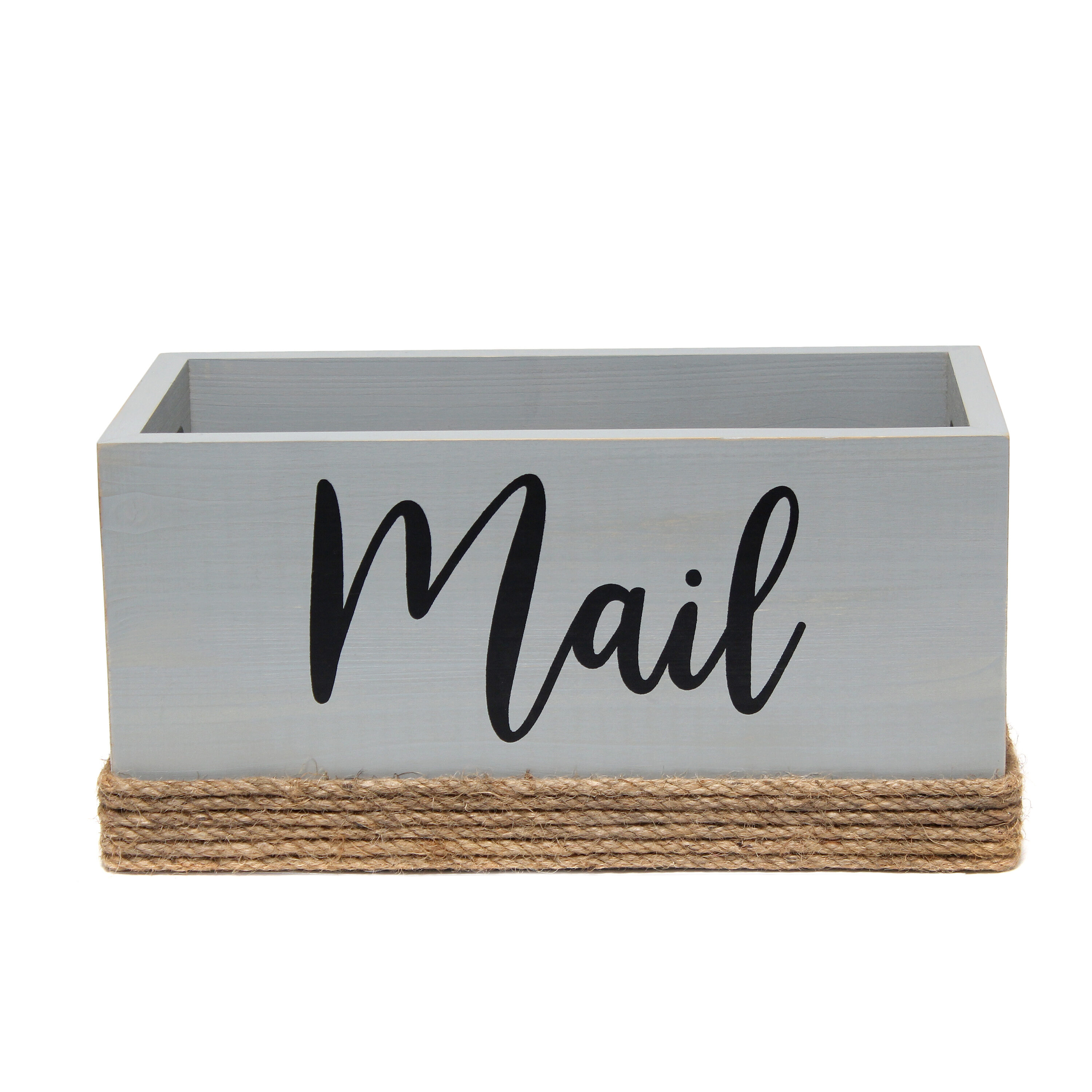 Elegant Designs HG2036-GRY ( 13.5-in W x 11.68-in H x 14.25-in D ) Gray Wood Bin