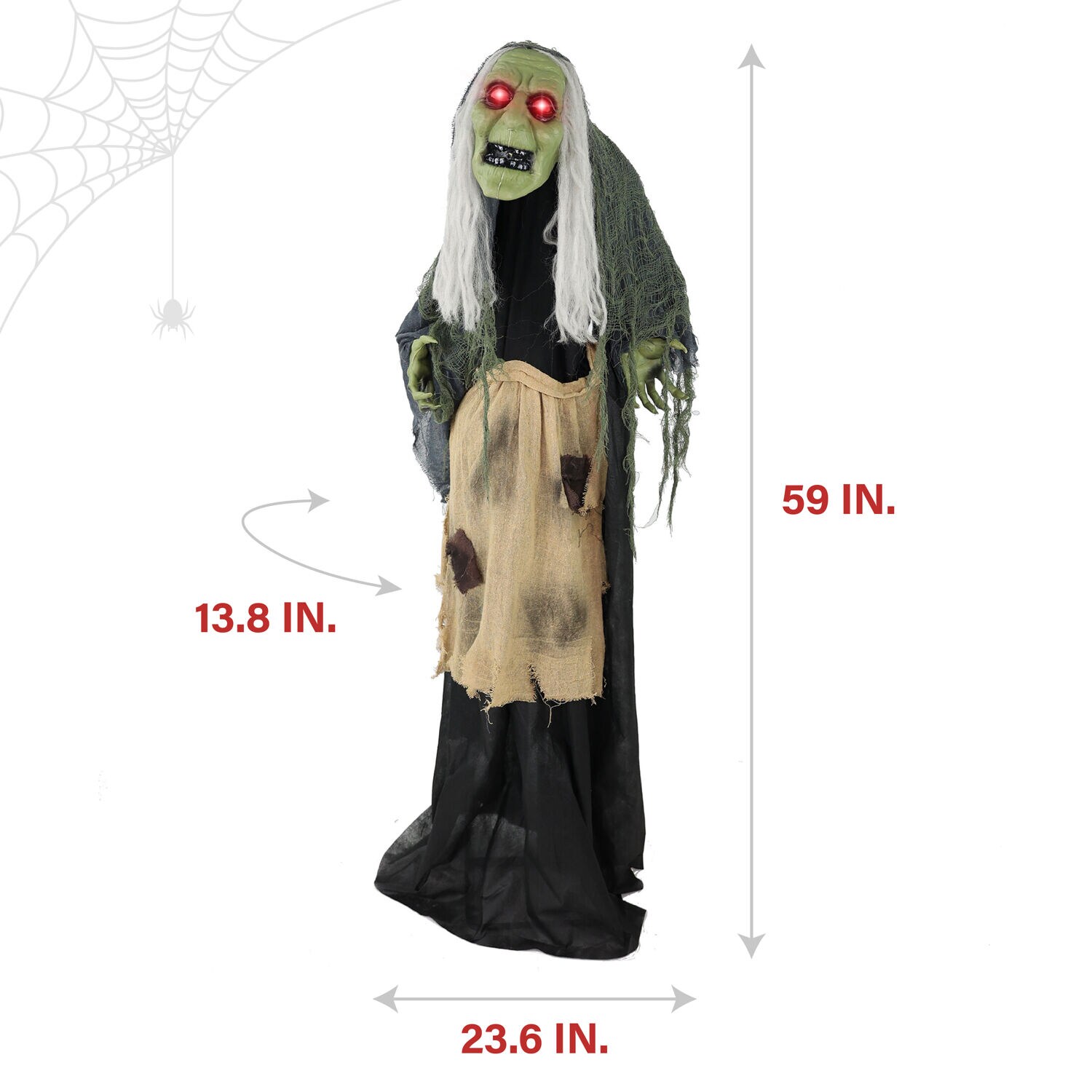 Haunted Hill Farm HHWITCH-46FLSA Halloween-Animatronics - View #3