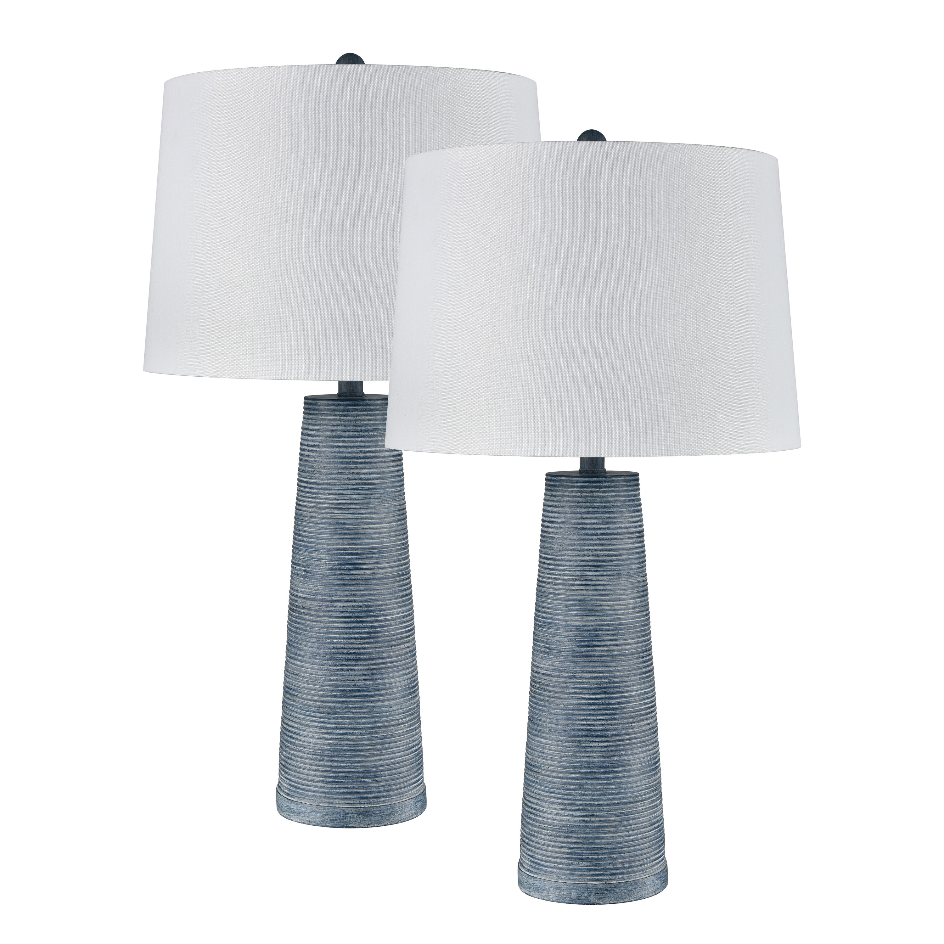 Westmore by ELK Lighting Fort 7-in Dark Blue 3-way Table Lamp with ...