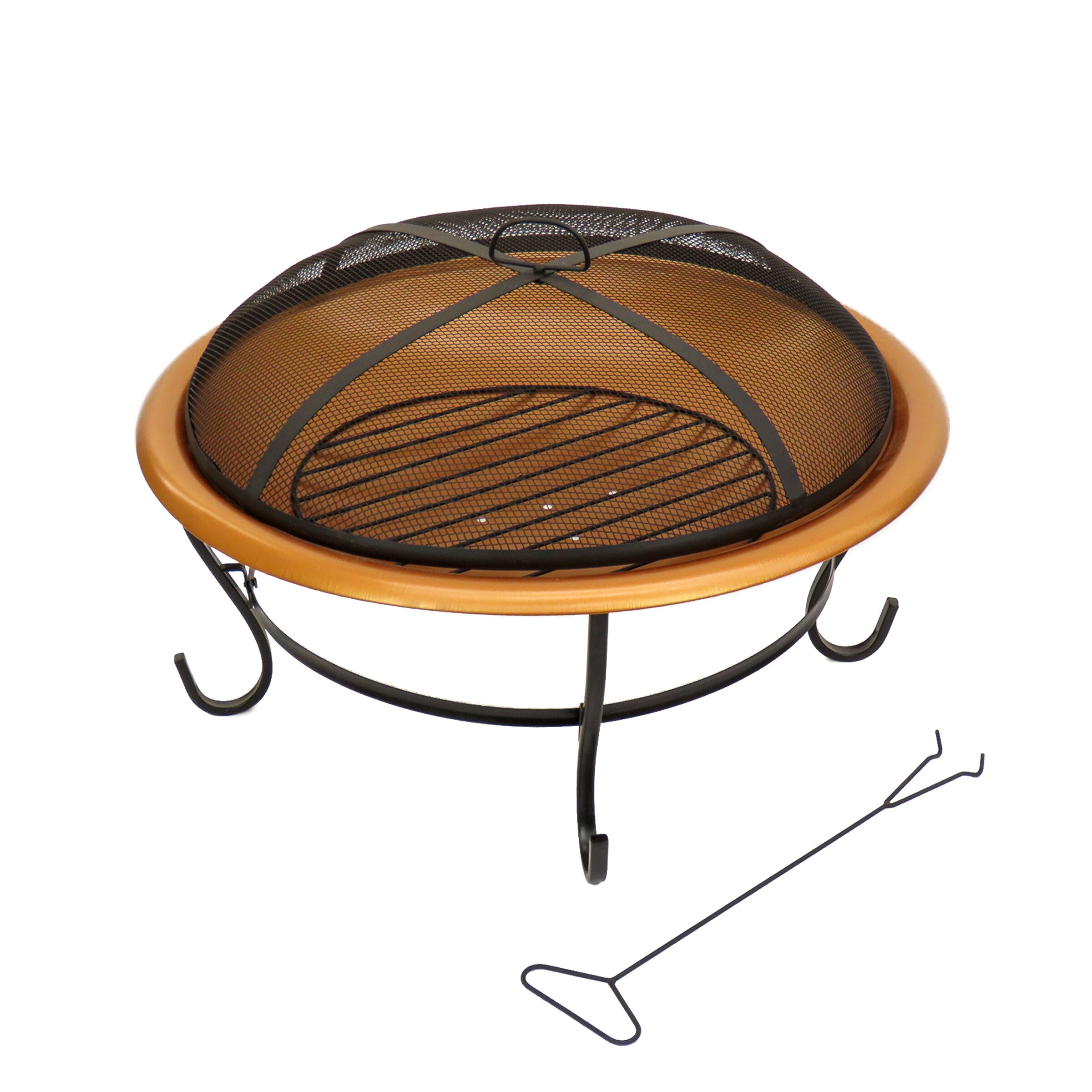National Outdoor Living DW88-DS10633B 29-in W Copper Iron Wood-Burning Fire Pit