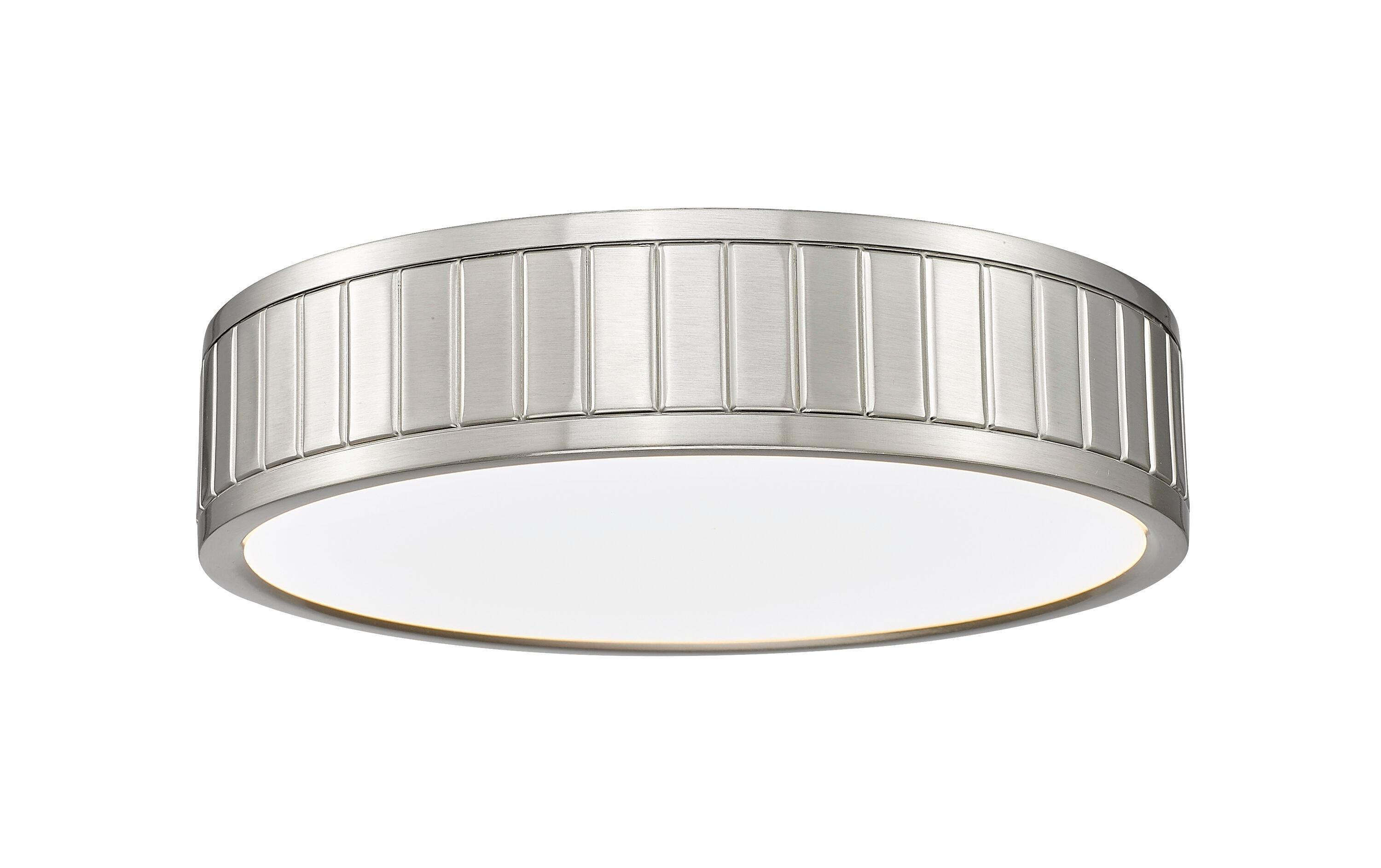 Z-Lite 1005F12-BN-LED Madison 1 -Light 12.5-in Brushed Nickel Integrated LED Flush Mount Light