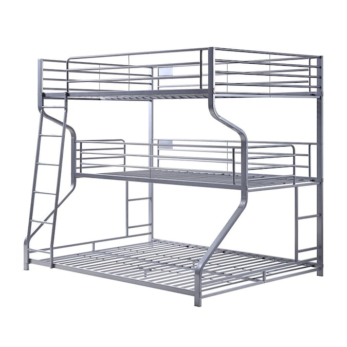 Silver Twin Over Queen Bunk Bed, Acme Furniture Bunk Beds