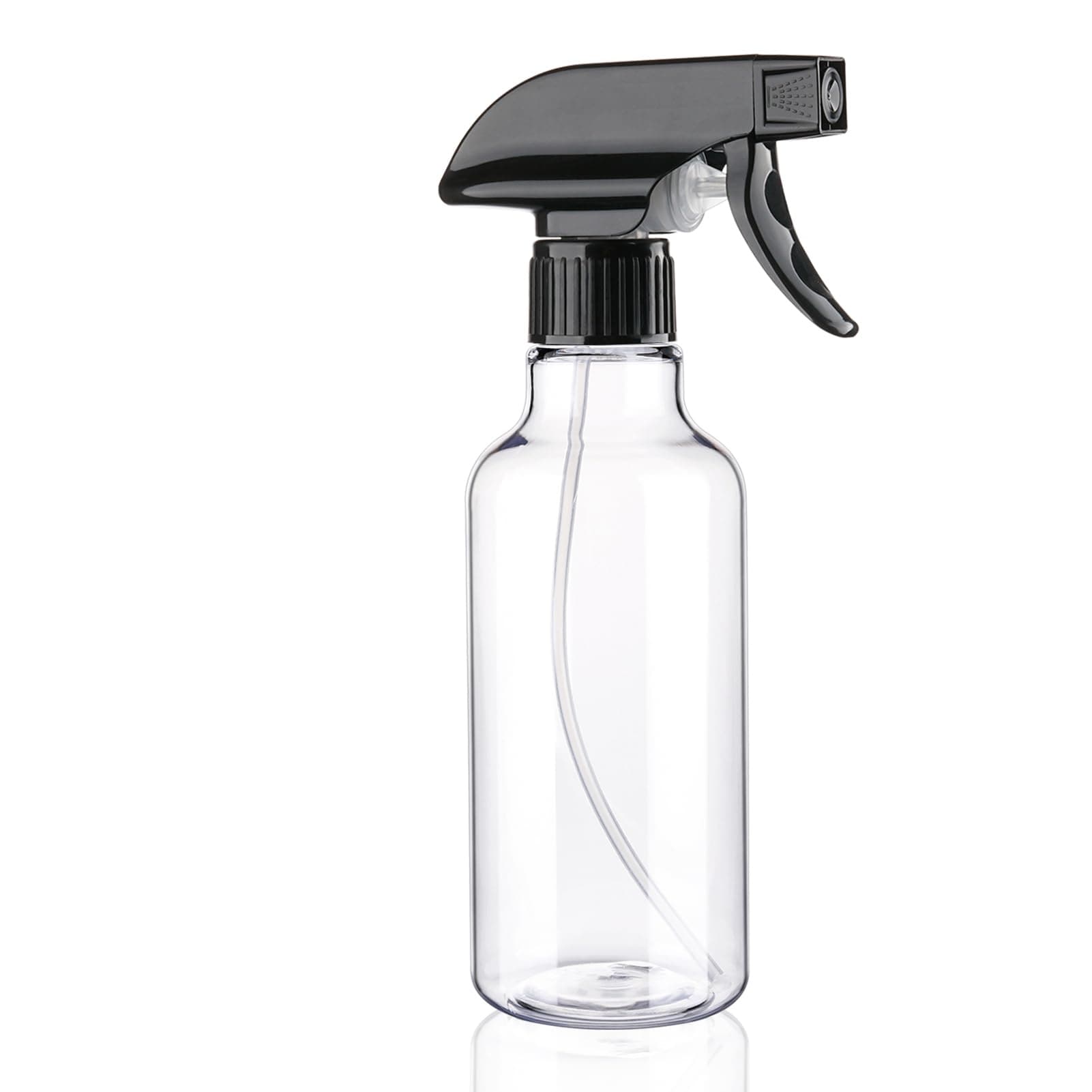 Afoxsos  Plastic Spray Bottle 12oz Adjustable Nozzle Fine Mist or Stream Leakproof for Cleaning Solutions Hair Plants and Cooking Reusable Bottle