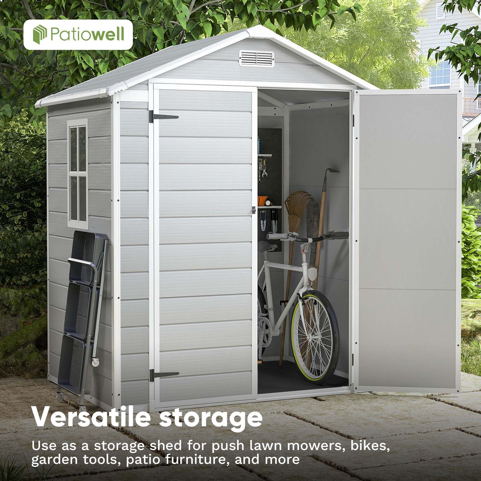 Patiowell WES-0314A-L4 Vinyl-Resin-Storage-Buildings - View #4