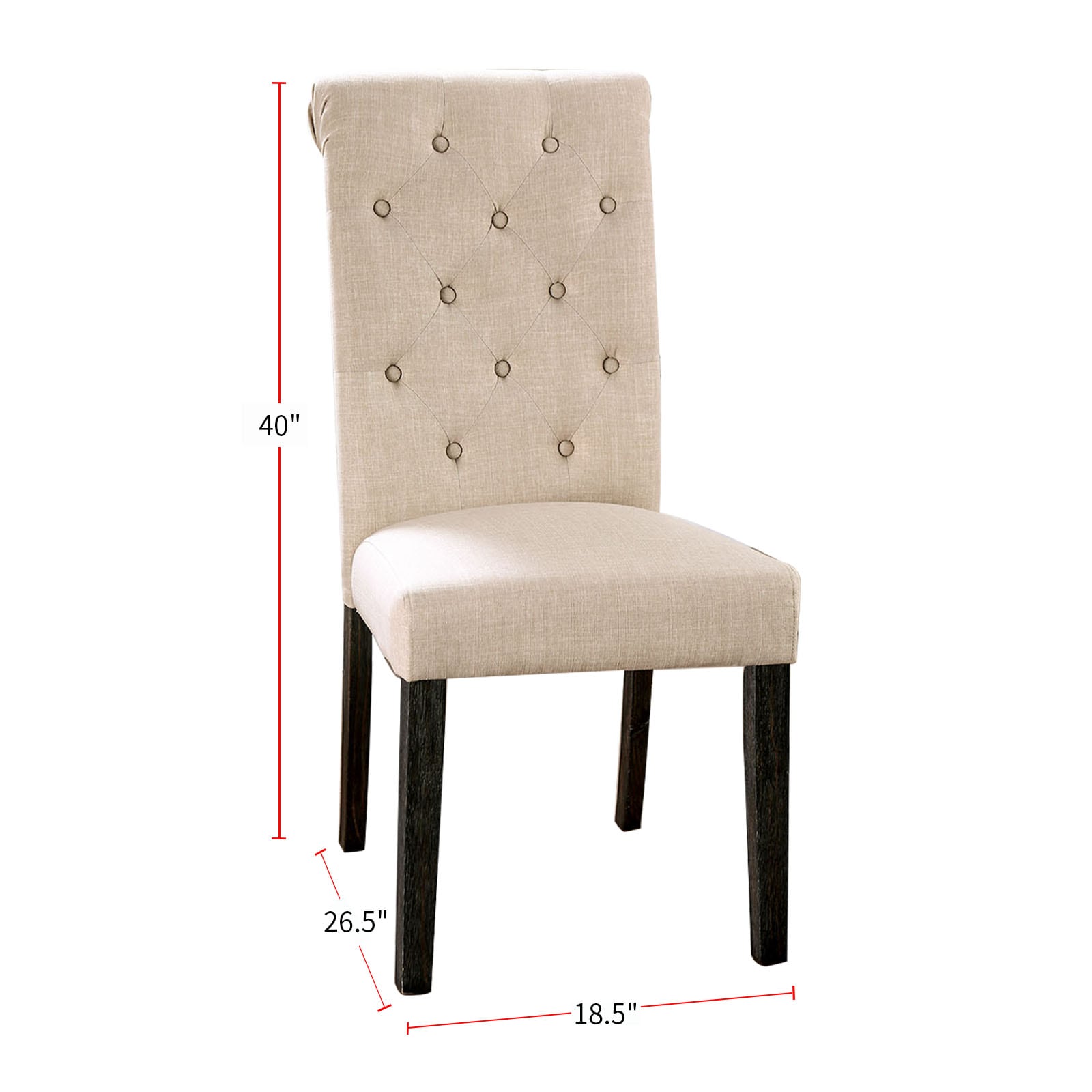 Simple Relax SR3735IV-SC-2PK Dining-Chairs - View #3