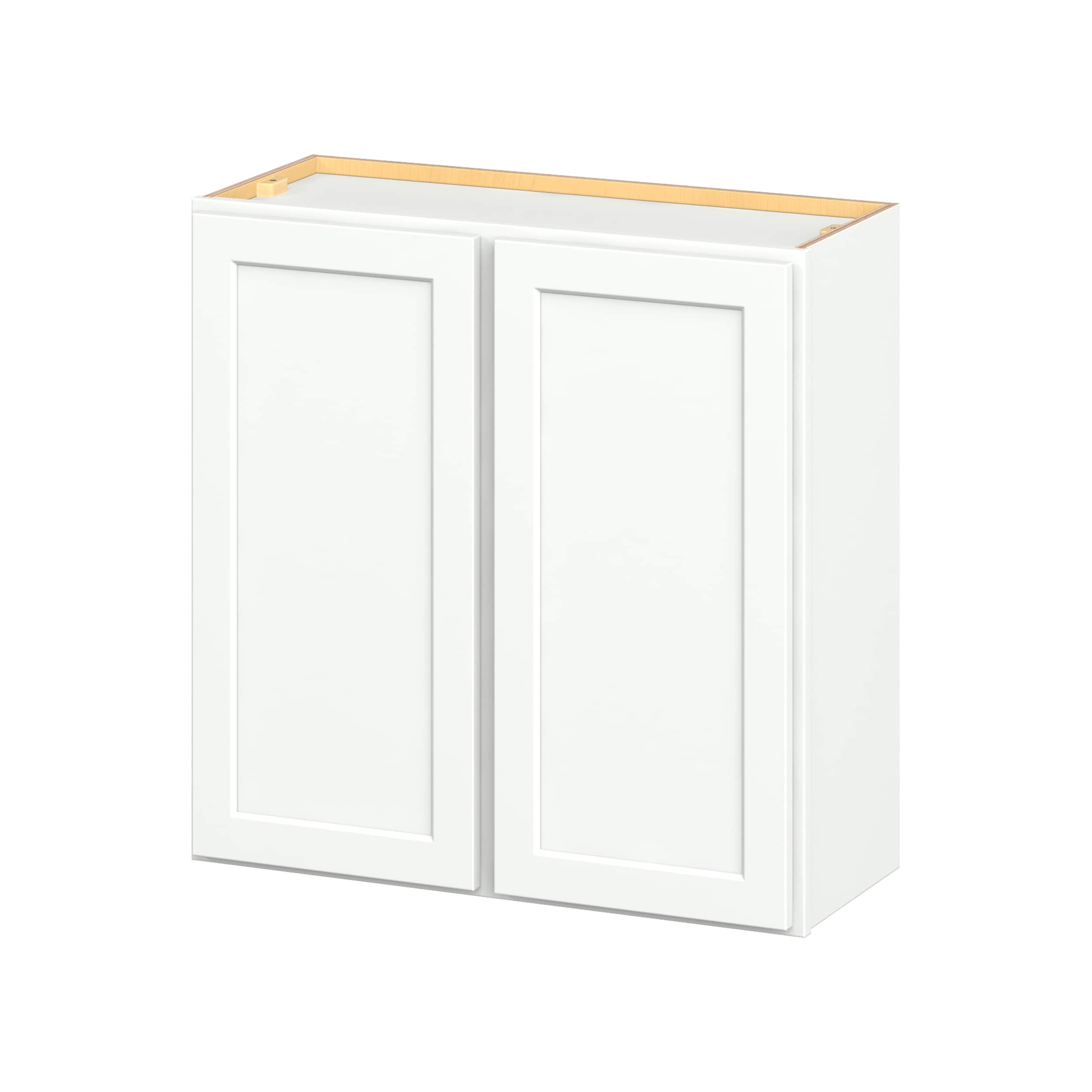 Hugo&Borg W3030-GL PRO Glendale 30-in W x 30-in H x 12-in D Pure White Wall Ready to assemble Plywood Cabinet (Recessed Panel Shaker)