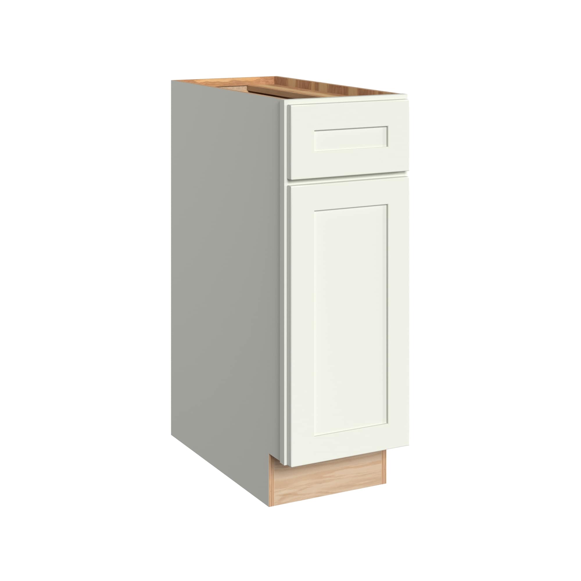 KraftMaid Momentum B12RG71 Deveron 12-in W x 34.5-in H x 24-in D Dove White Base Fully assembled Plywood Cabinet (Recessed Panel Shaker)