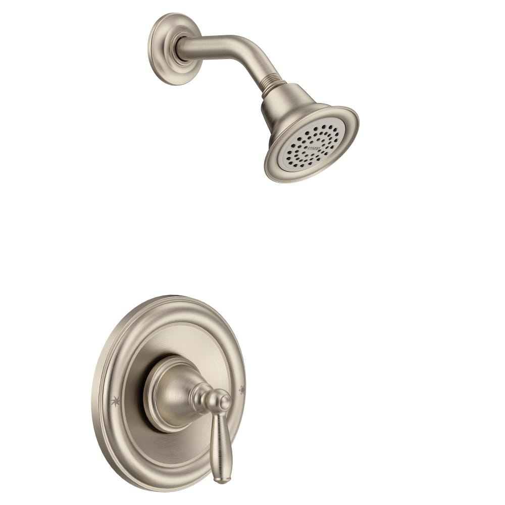 Moen T2152EPBN Brantford Brushed Nickel 1-handle Single function 3.5-Inches Round Shower Faucet (Valve Not Included)